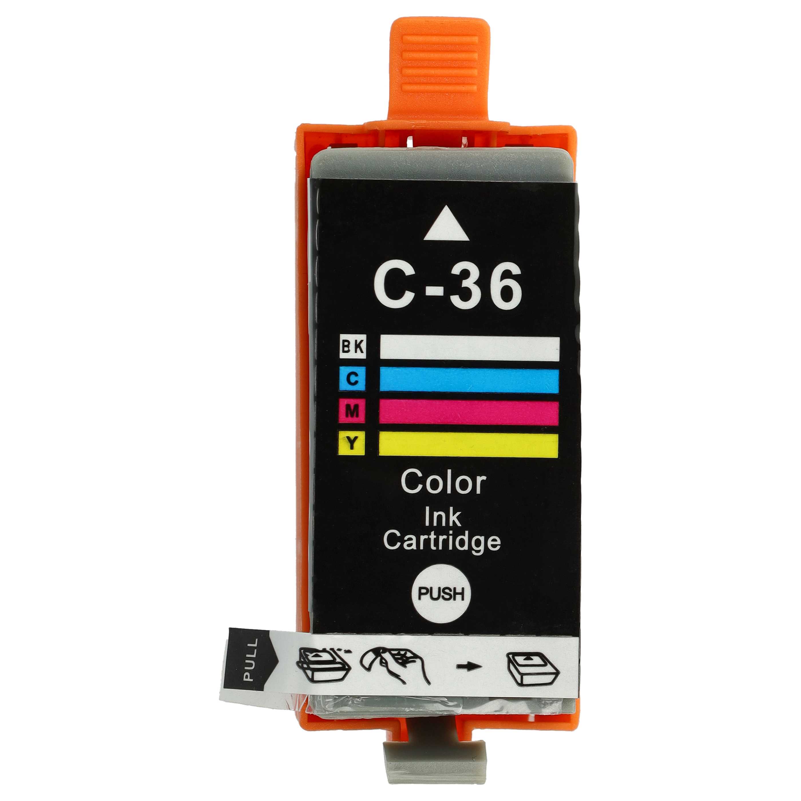 10x Ink Cartridge as Exchange for Canon CLI-36, CLI-36C for Canon Printer - Multi-Coloured 13 ml