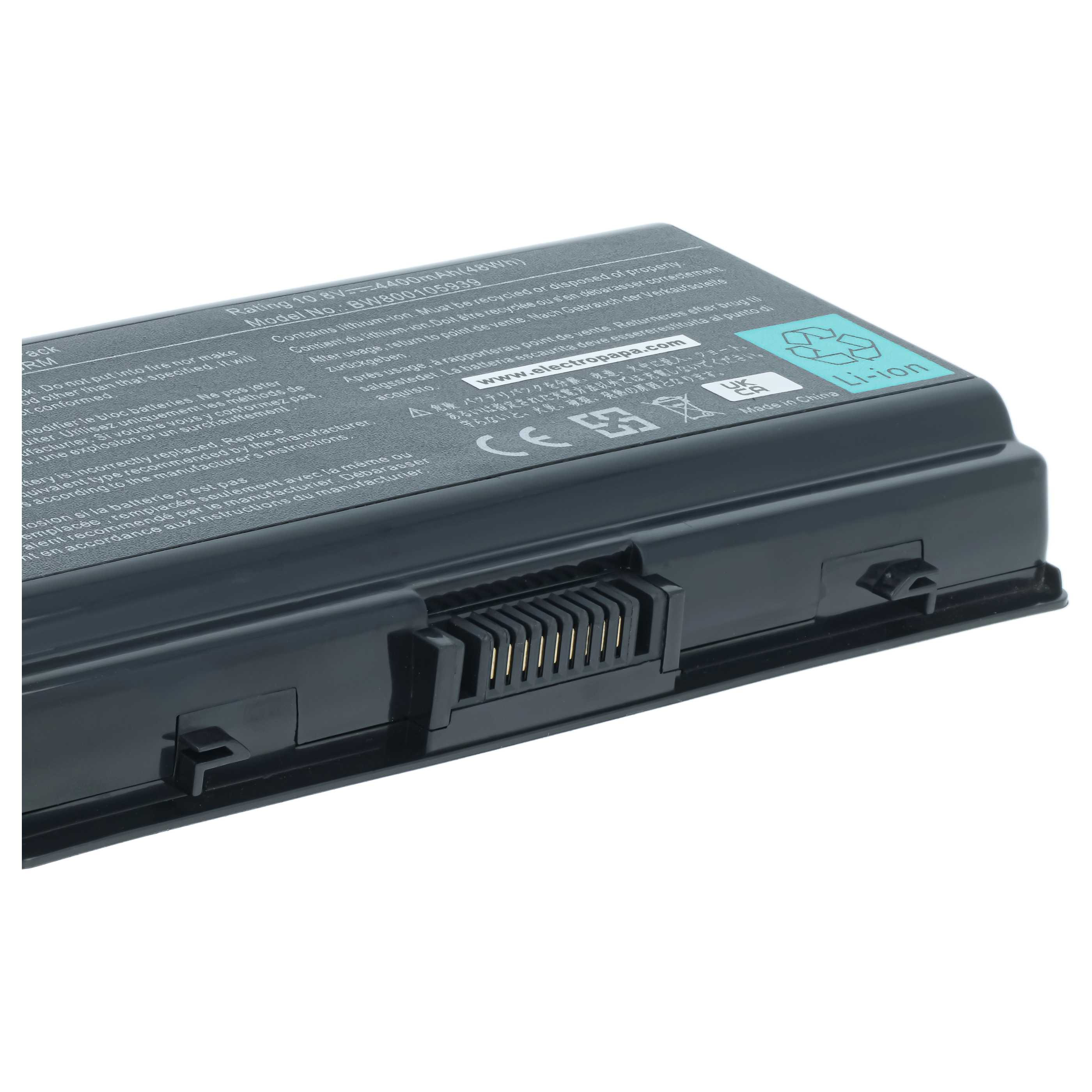 Batterie remplace Toshiba PA3615U-1BRM pour ordinateur portable Toshiba- 4400mAh 10,8V Li-ion, noir