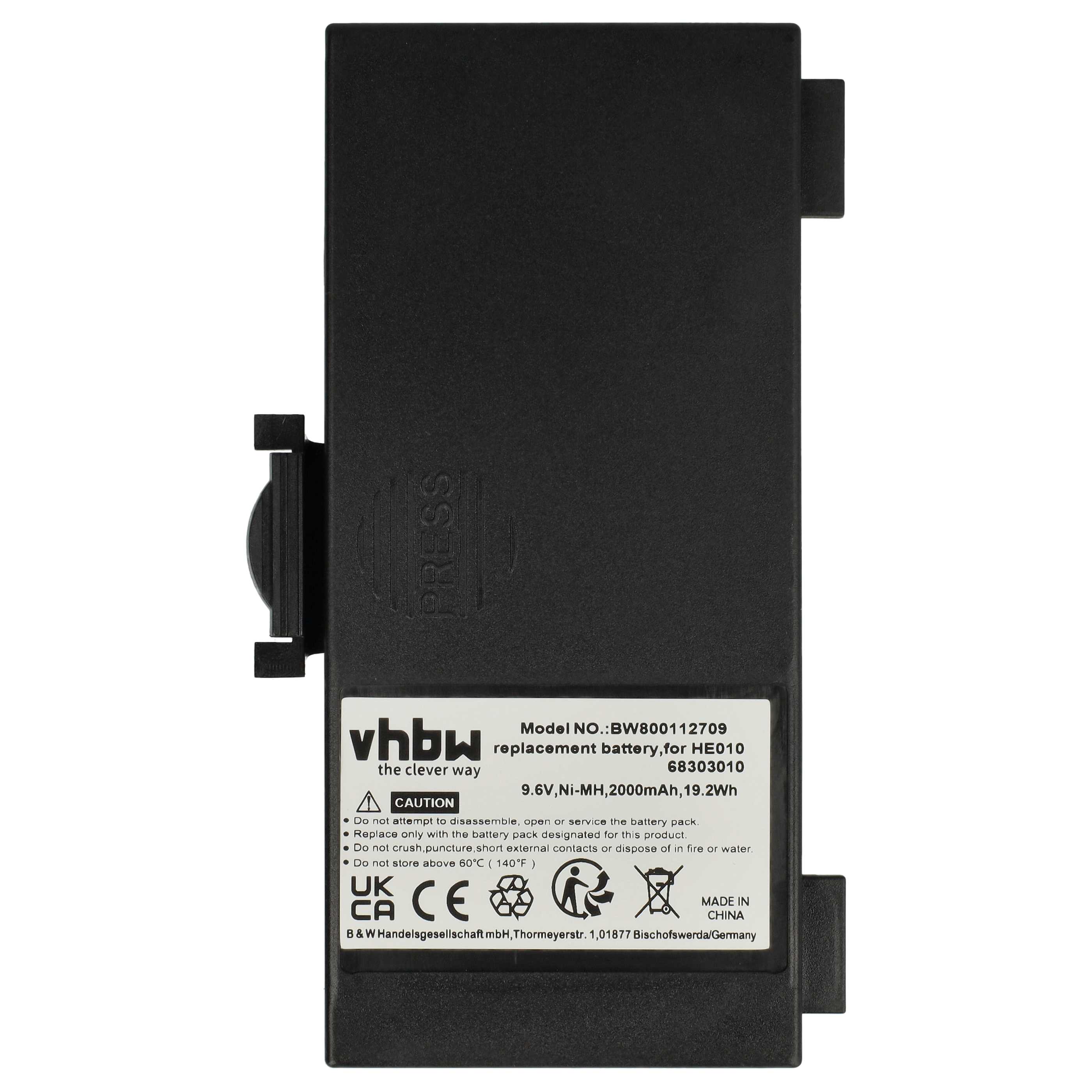 Radio Battery replaces Hetronic 68303000, 68303010, 6830300, 68303020, HE010 - 2000 mAh 9.6 V NiMH