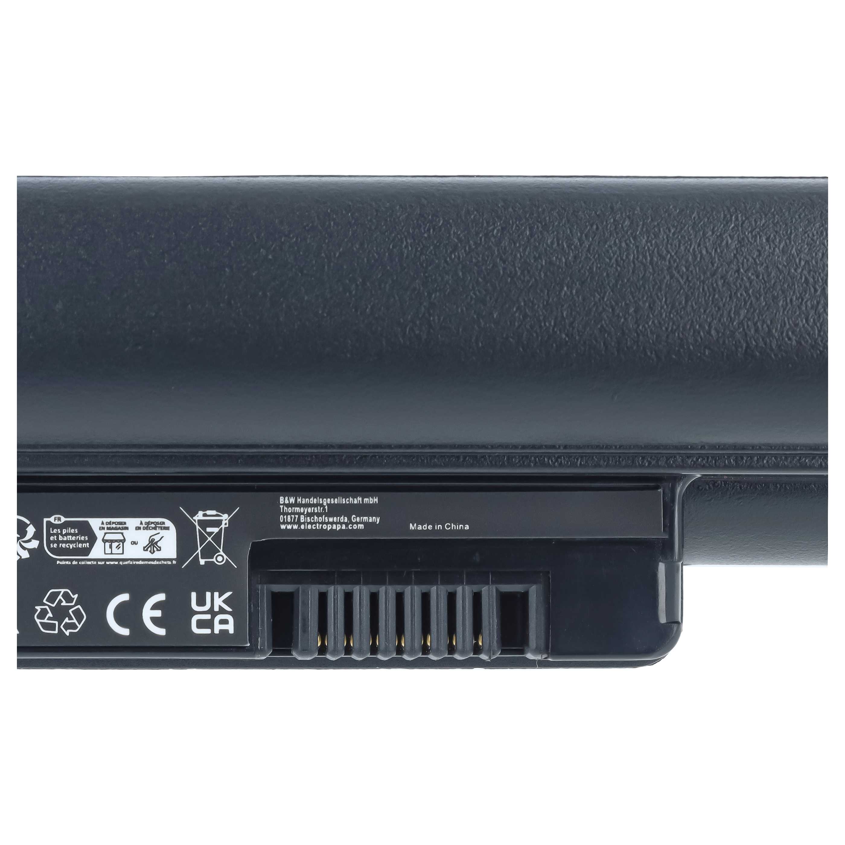 Notebook Battery replaces Dell 312-0867, 312-0935, 312-0931, H766N, F144M - 4400 mAh 11.1 V Li-Ion, black