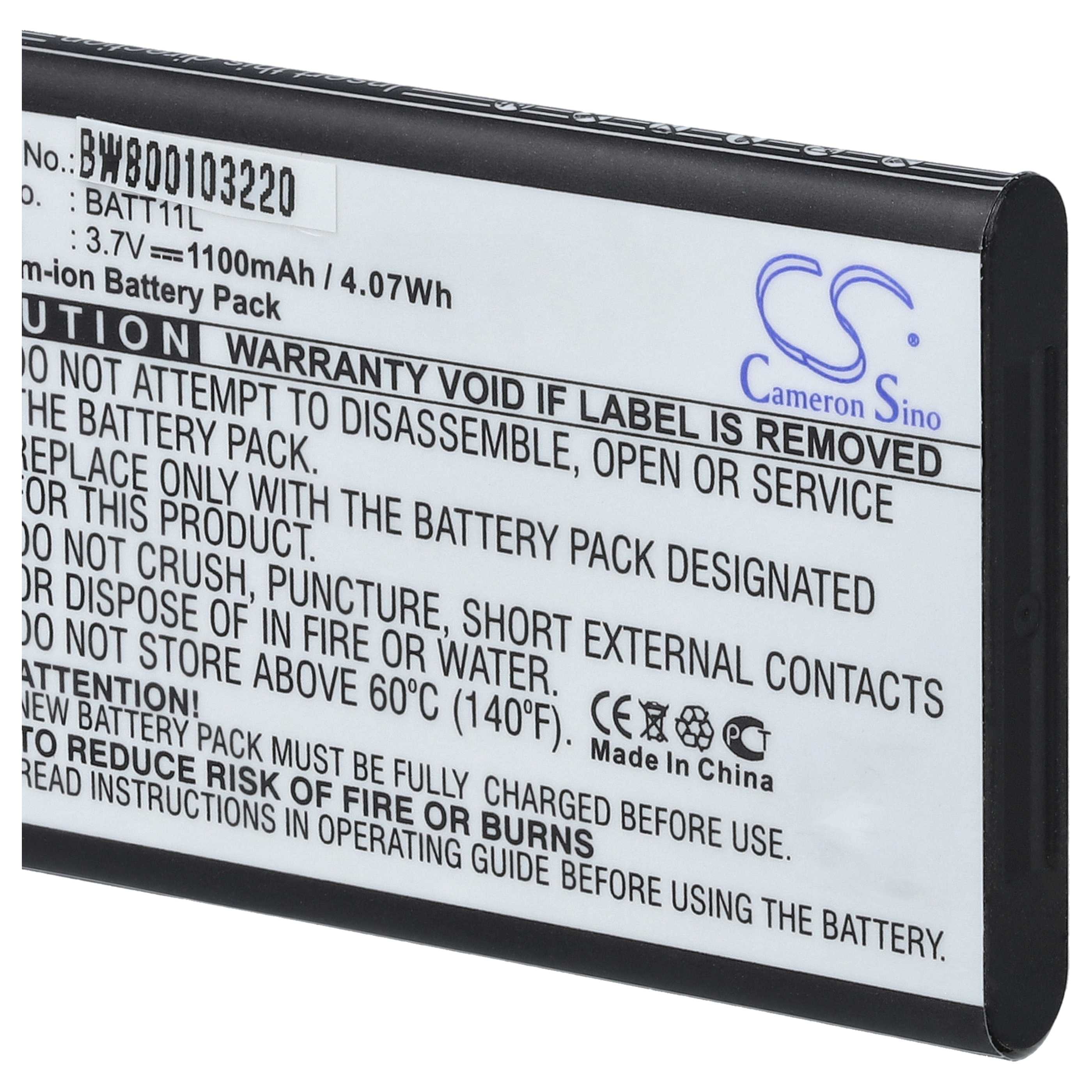 Videocamera Battery replaces Midland BATT11L - 1100 mAh 3.7 V Li-Ion