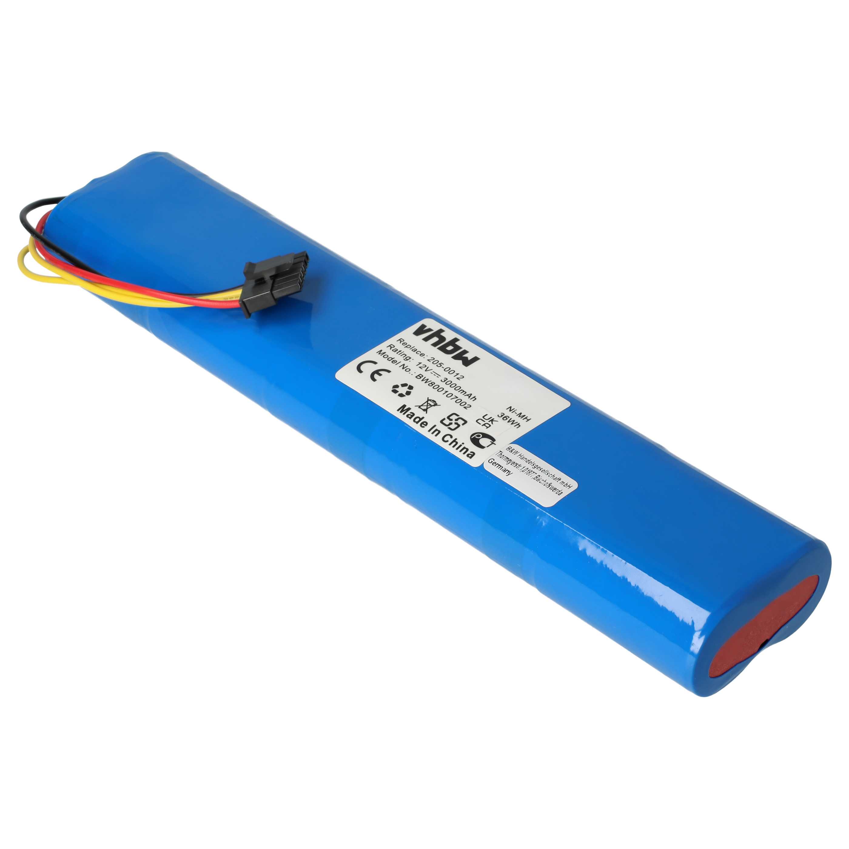 Battery replaces Neato 205-0012, 945-0179, 945-0129, 945-0177, EBVB-141, 945-0123 for Neato 3000mAh, 12V, NiMH