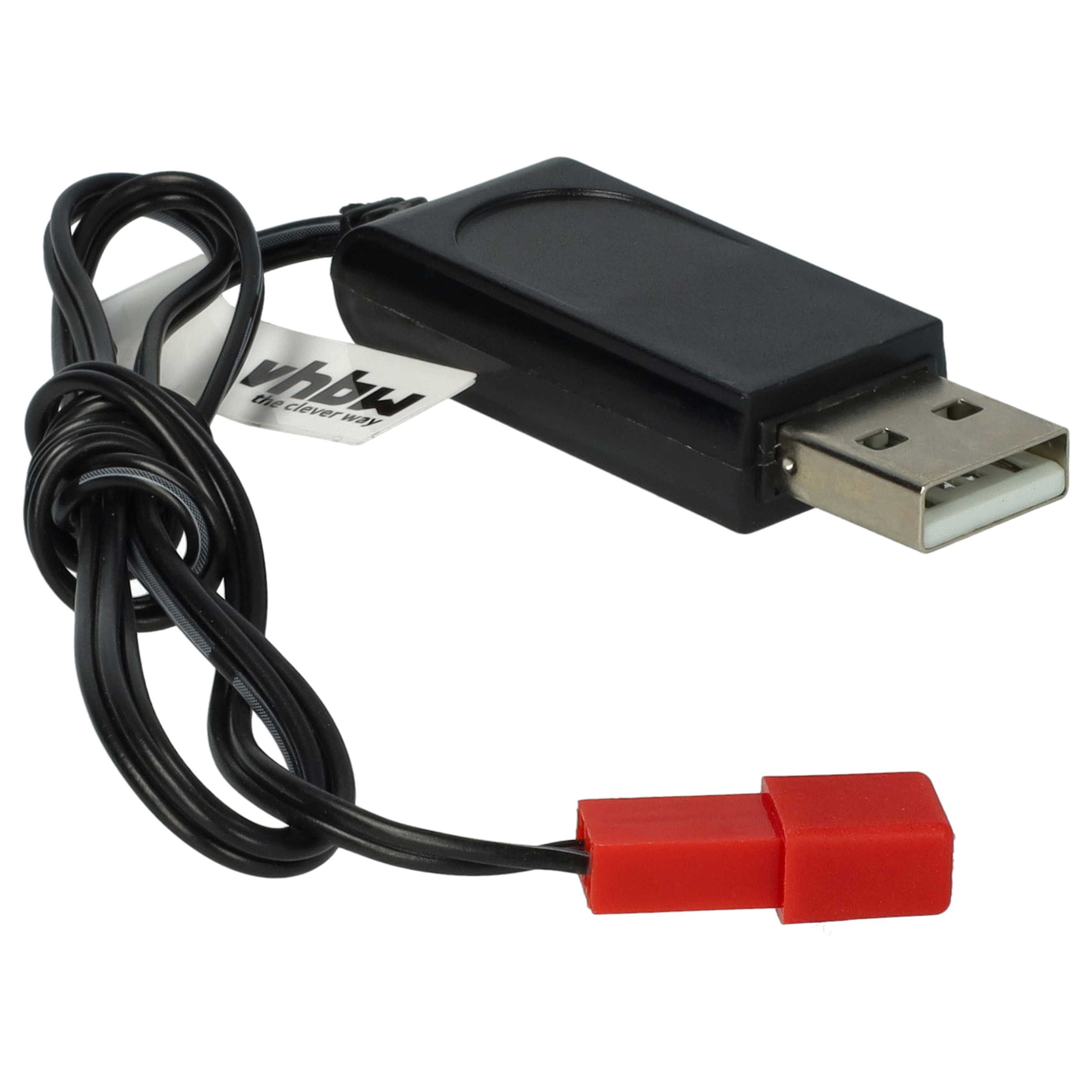 USB Charging Cable suitable for RC Batteries with JST Connector, RC Model Making Battery Packs - 60 cm 4.8 V
