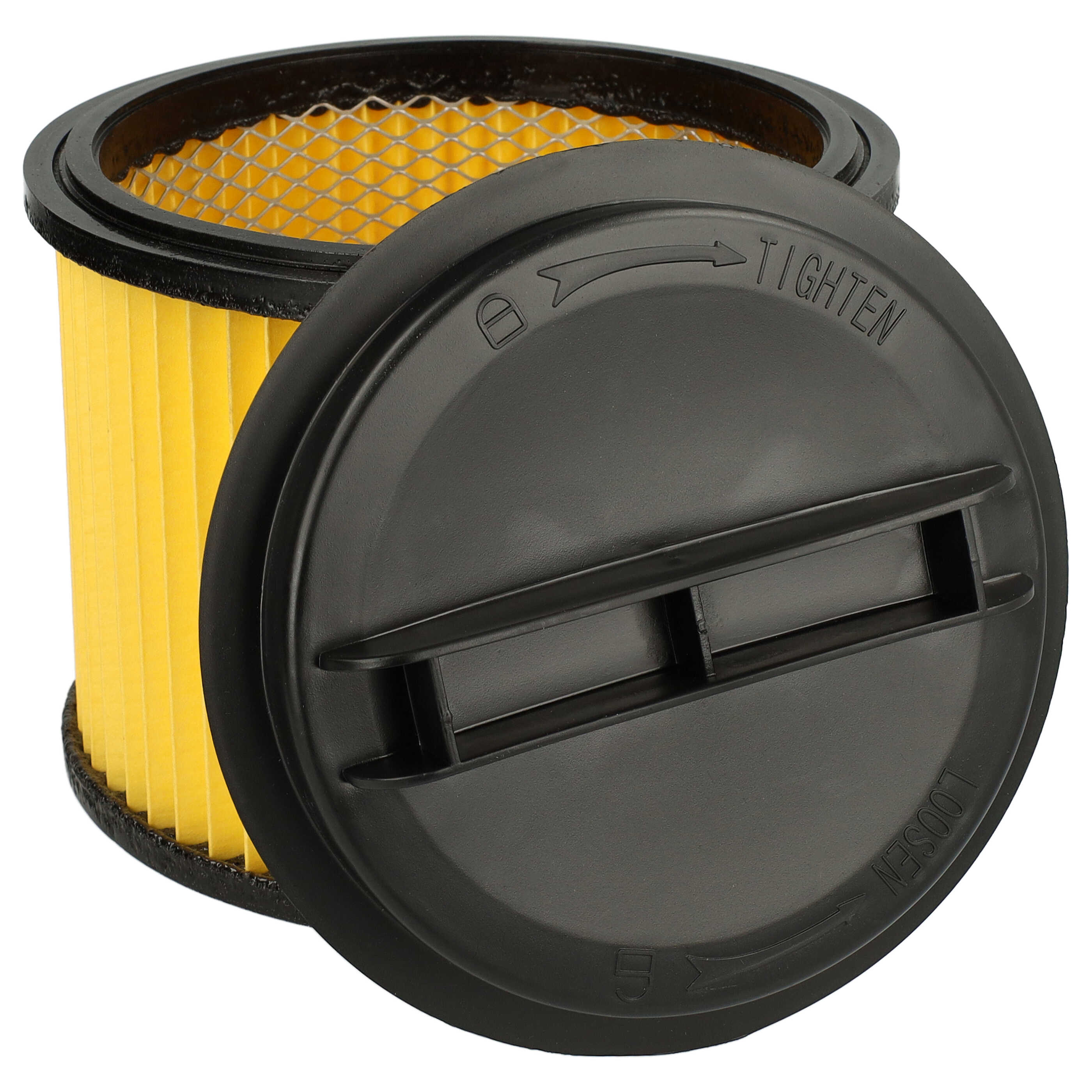 Filtro reemplaza Einhell 23.424.25, 23.421.75, 23.421.67 para aspiradora filtro plisado, negro / amarillo