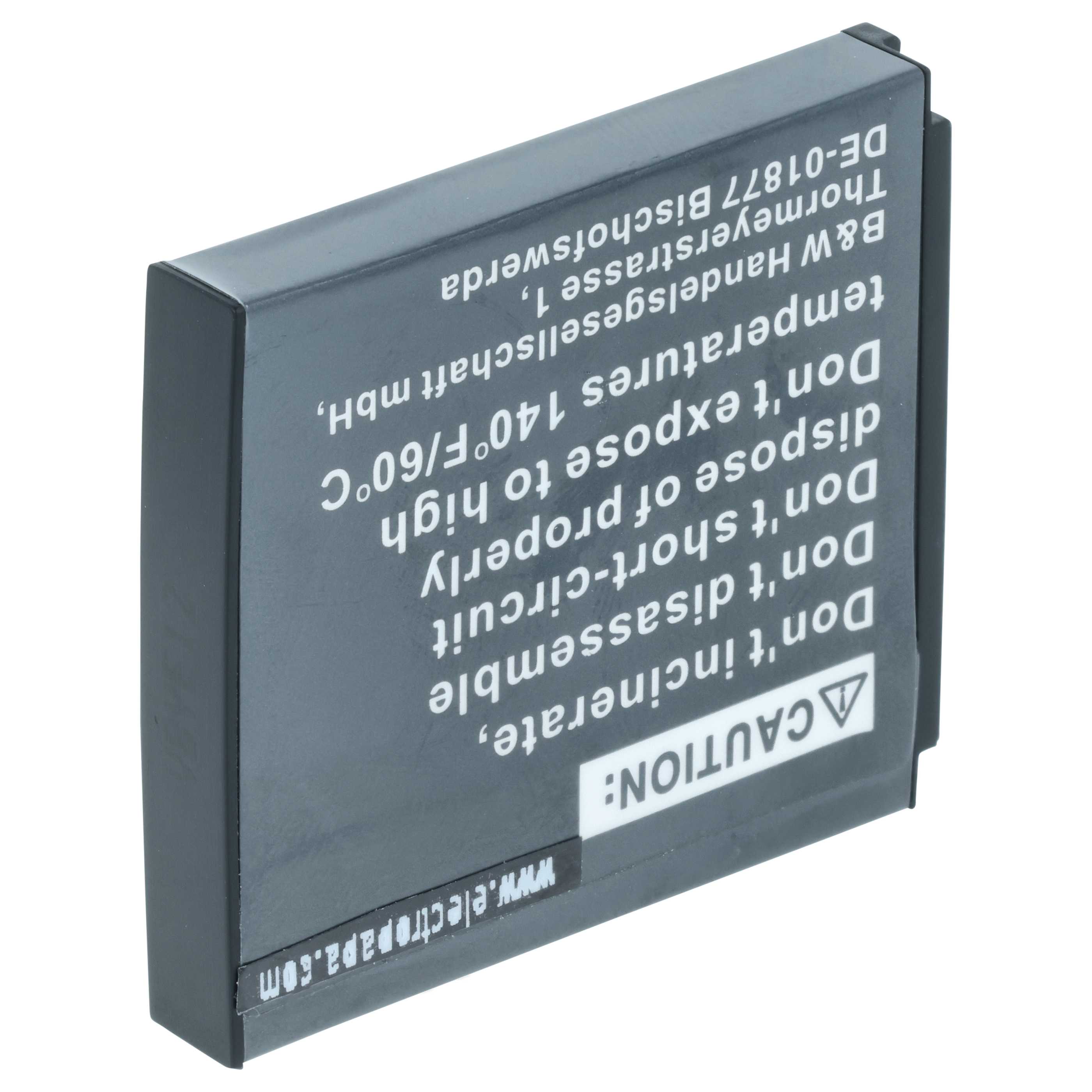 2x Battery replaces Samsung SLB-0937 - 600mAh, 3.7V, Li-Ion