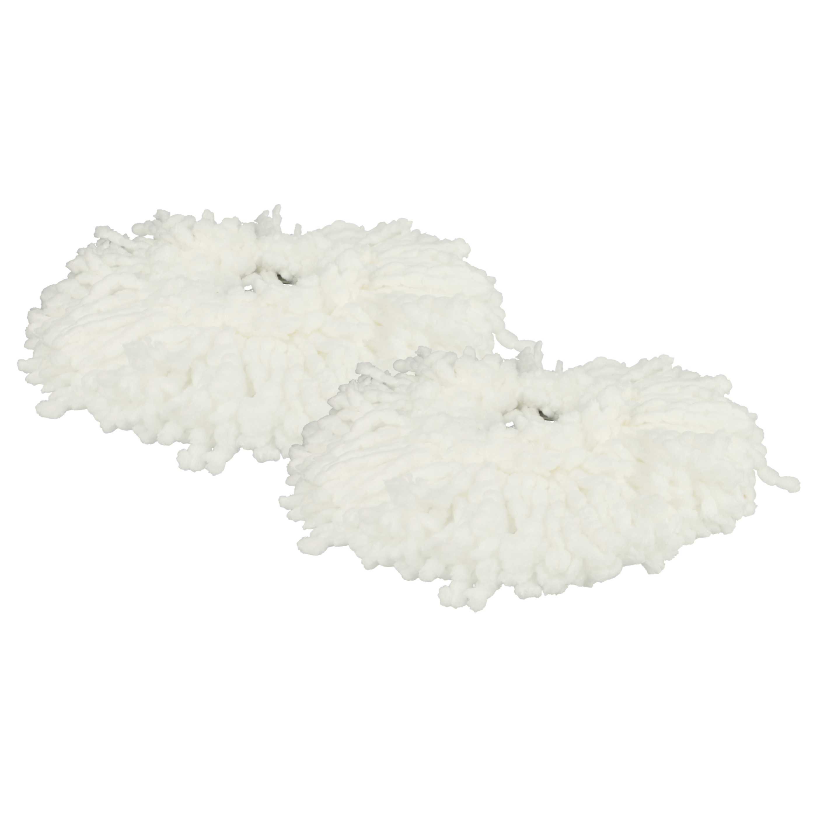 2x Lingette remplace Leifheit 52094, 52115 pour balais serpillère Leifheit - microfibre, blanc