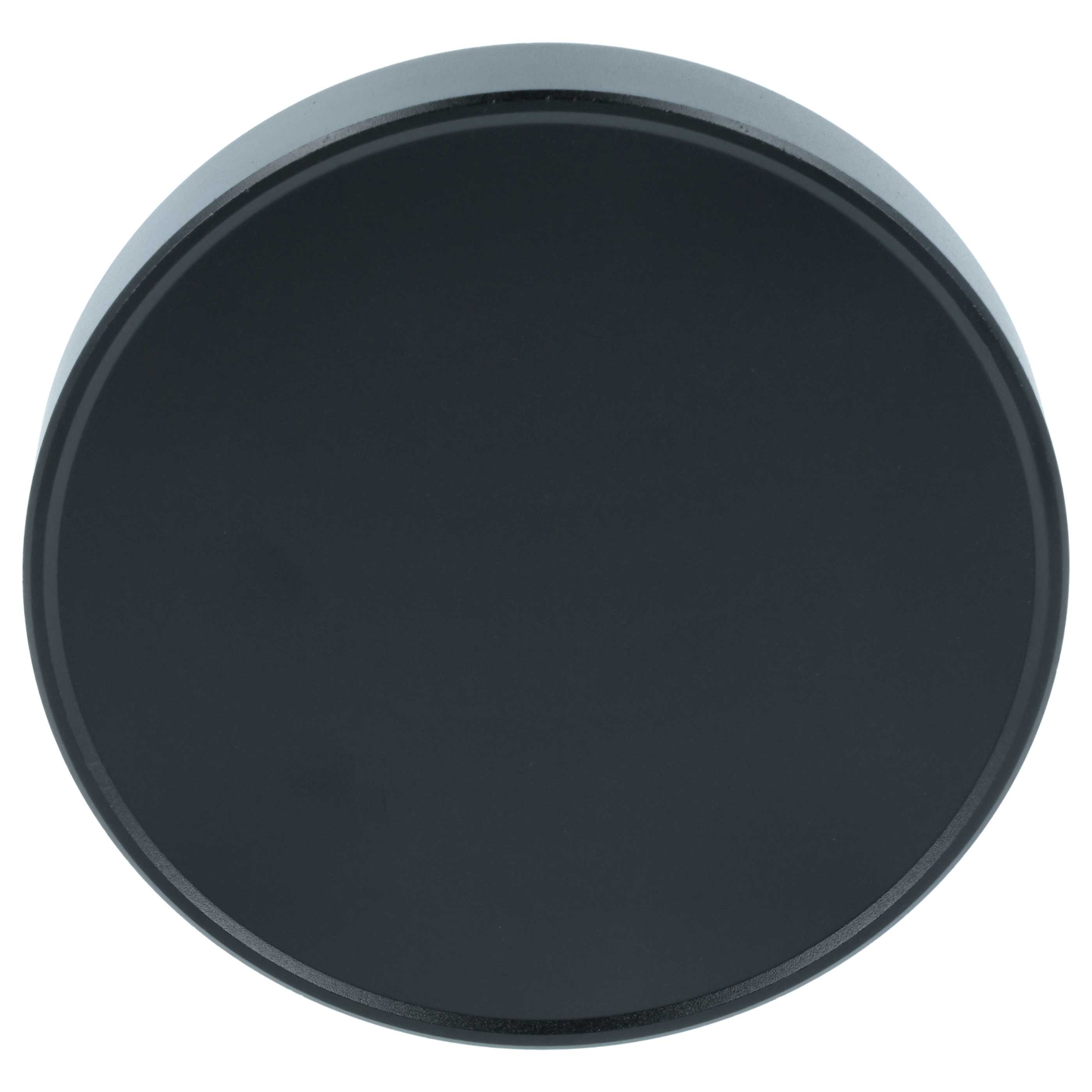 Bouchon d'objectif 80 mm - aluminium (anodisé) / intérieur flanelle, noir-mat