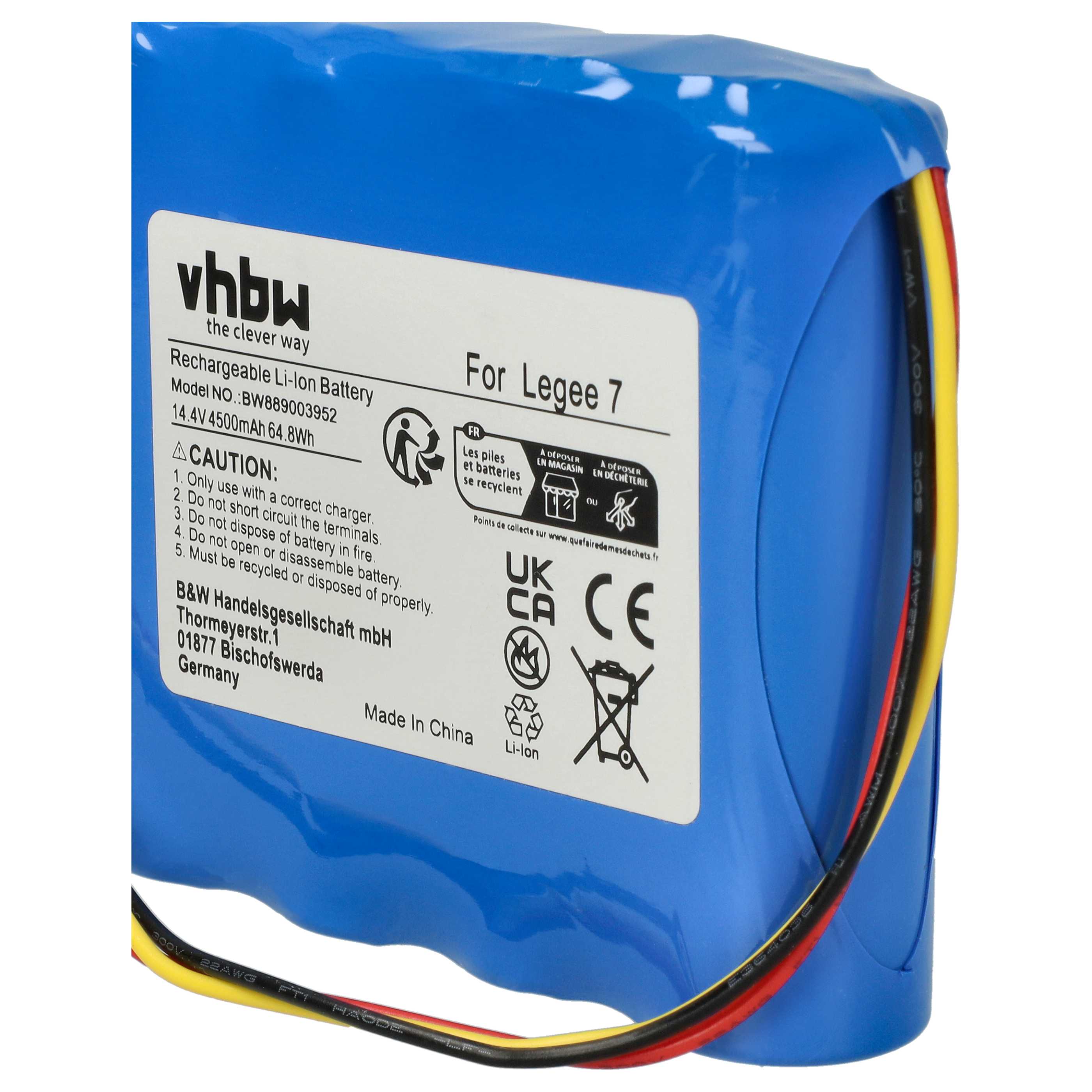 Battery replaces Hobot LG700P1001 for Hobot 4000mAh, 14.4V, Li-Ion