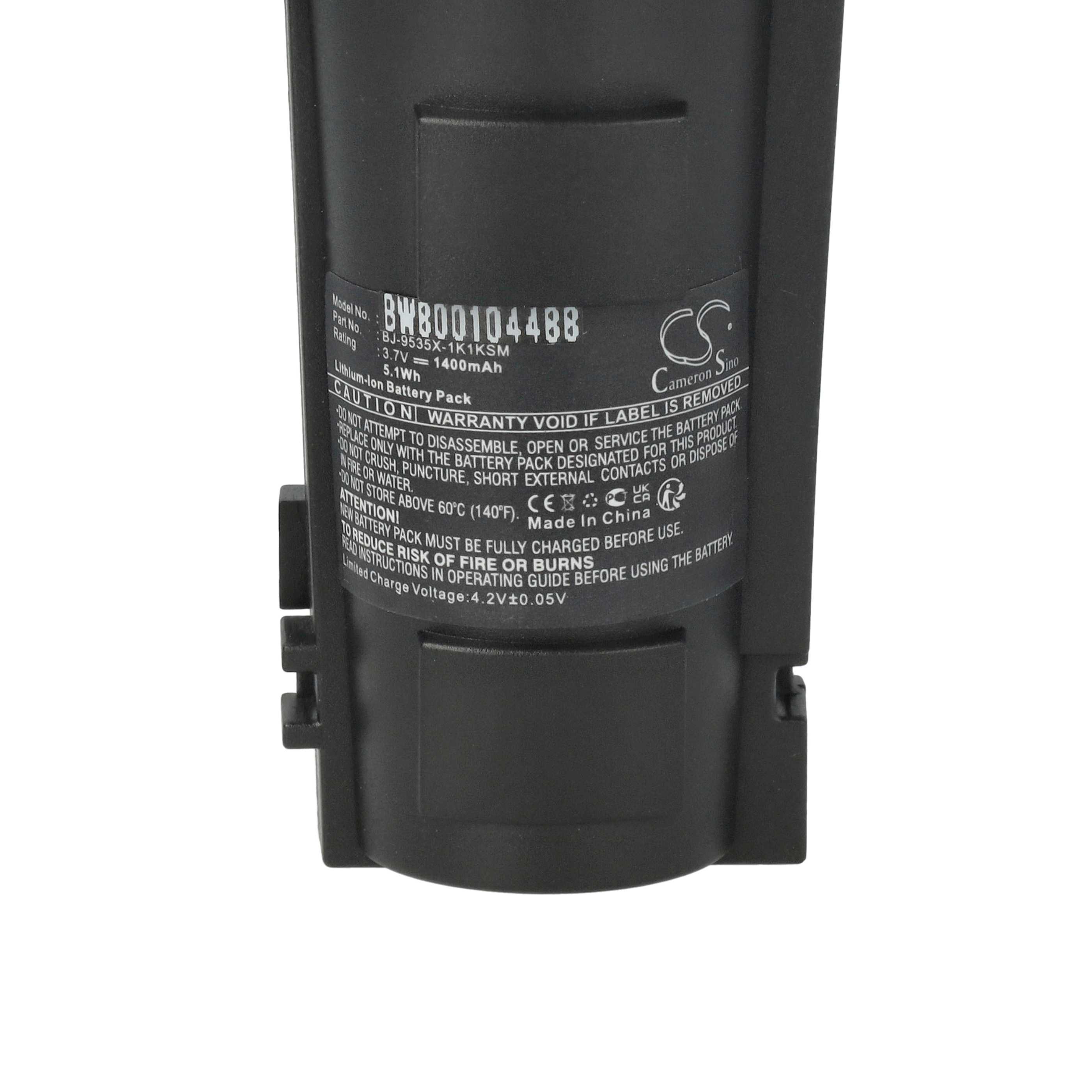 5x Batteries remplace 46-00518, 00-06260A, 46-46870 pour scanner de code-barre Metrologic - 1400mAh 3,7V