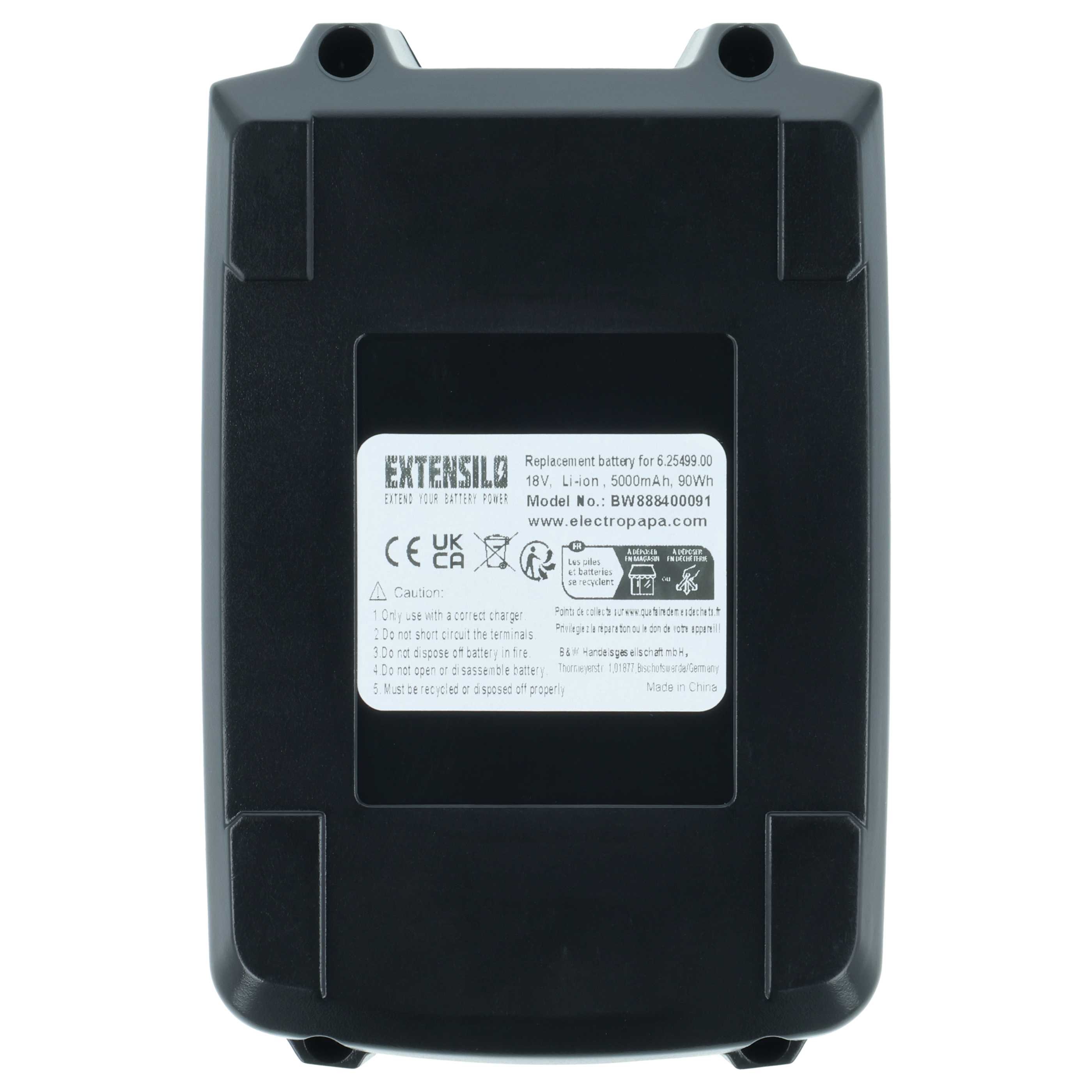 Batteria sostituisce Gesipa GES1679689 per attrezzo - 5Ah 18V Li-Ion