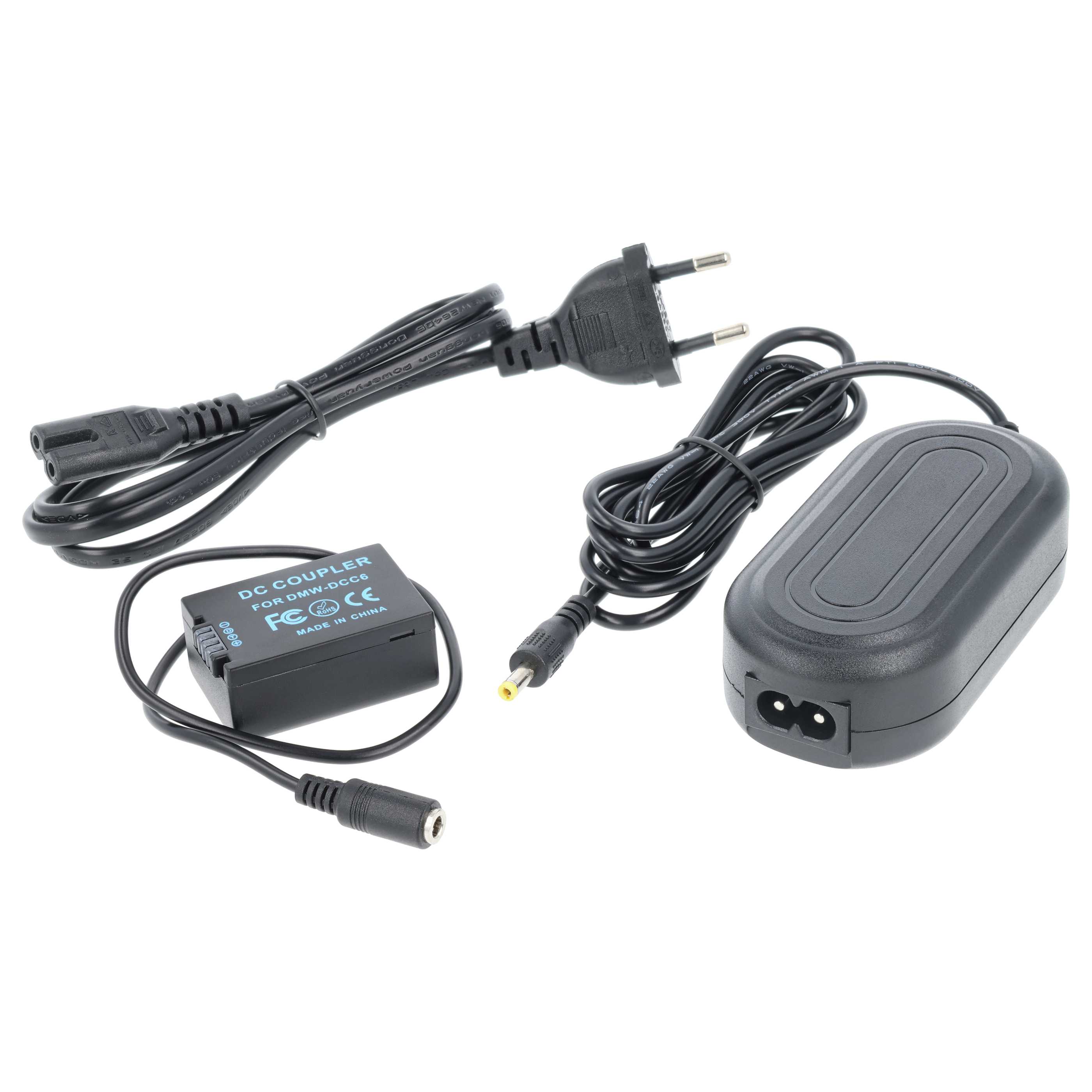 Power Supply replaces DMW-AC8EG DMW-AC8 for Leica Camera + DC Coupler as Panasonic - 2 m, 8.4 V 2.0 A