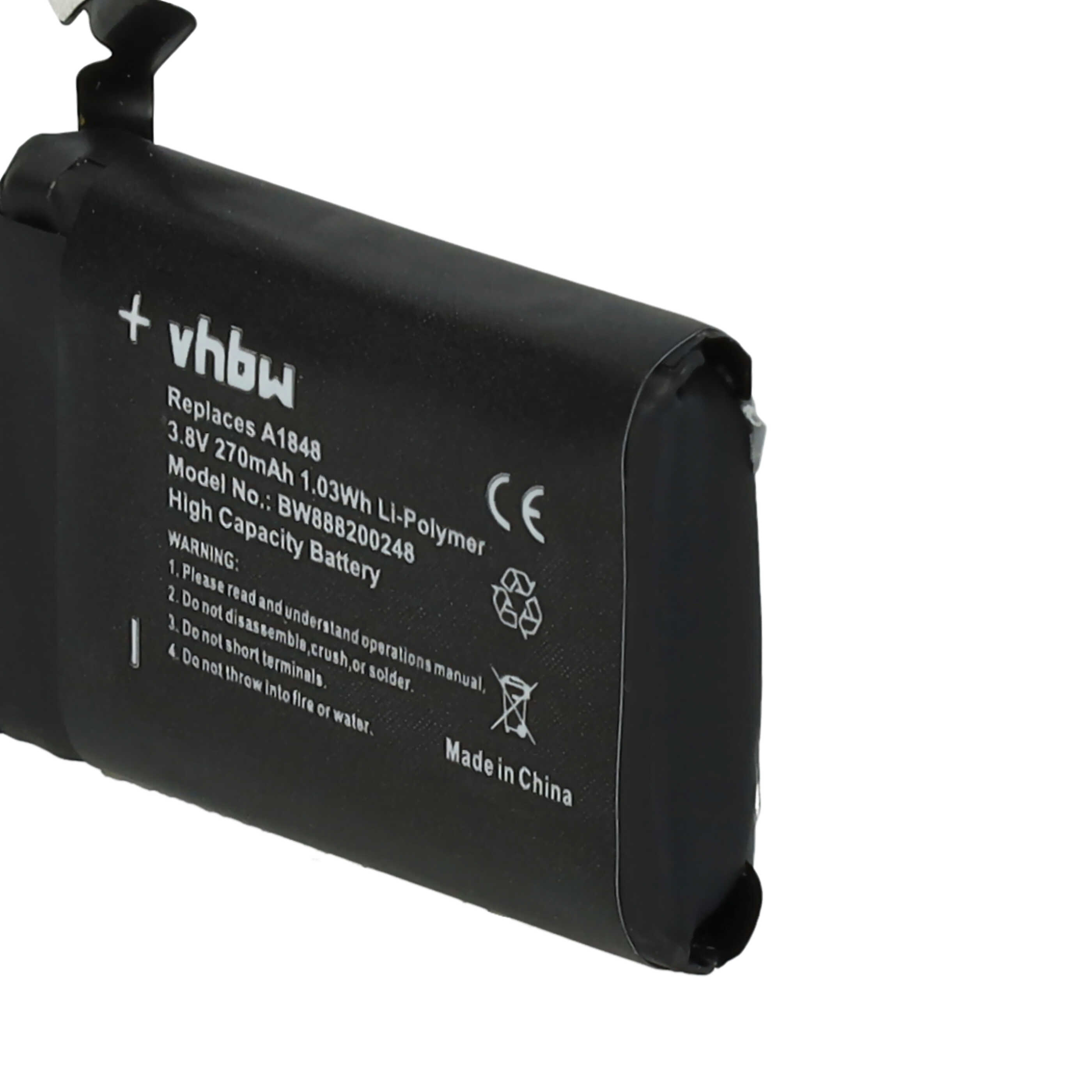 Akku als Ersatz für Apple A1848 für Apple Smartwatch - 270mAh 3,82V Li-Polymer + Werkzeug-Set