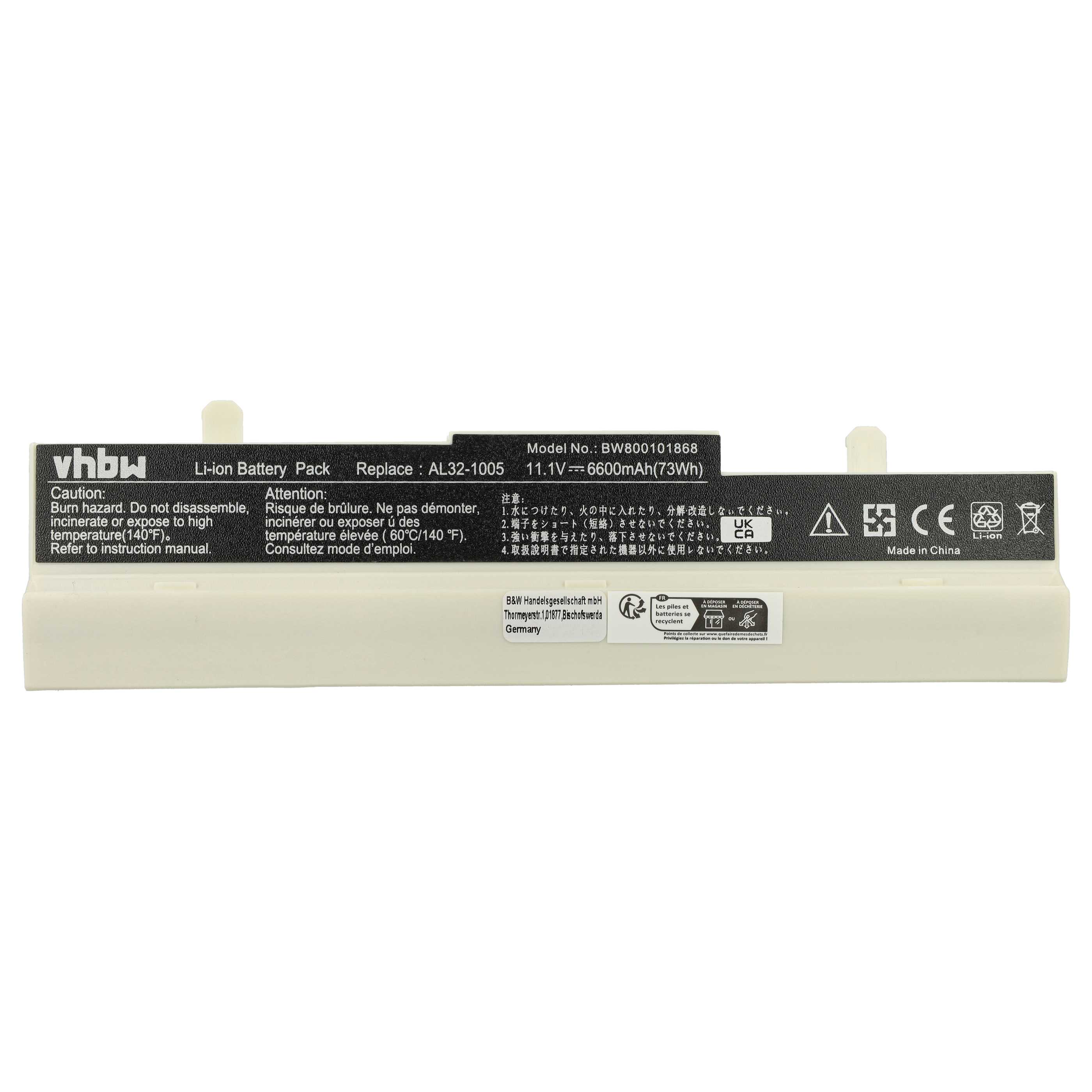 Akumulator do laptopa zamiennik Asus 70-OA1B1B2100, 0B20-00KA0AS - 6600 mAh 11,1 V Li-Ion, biały