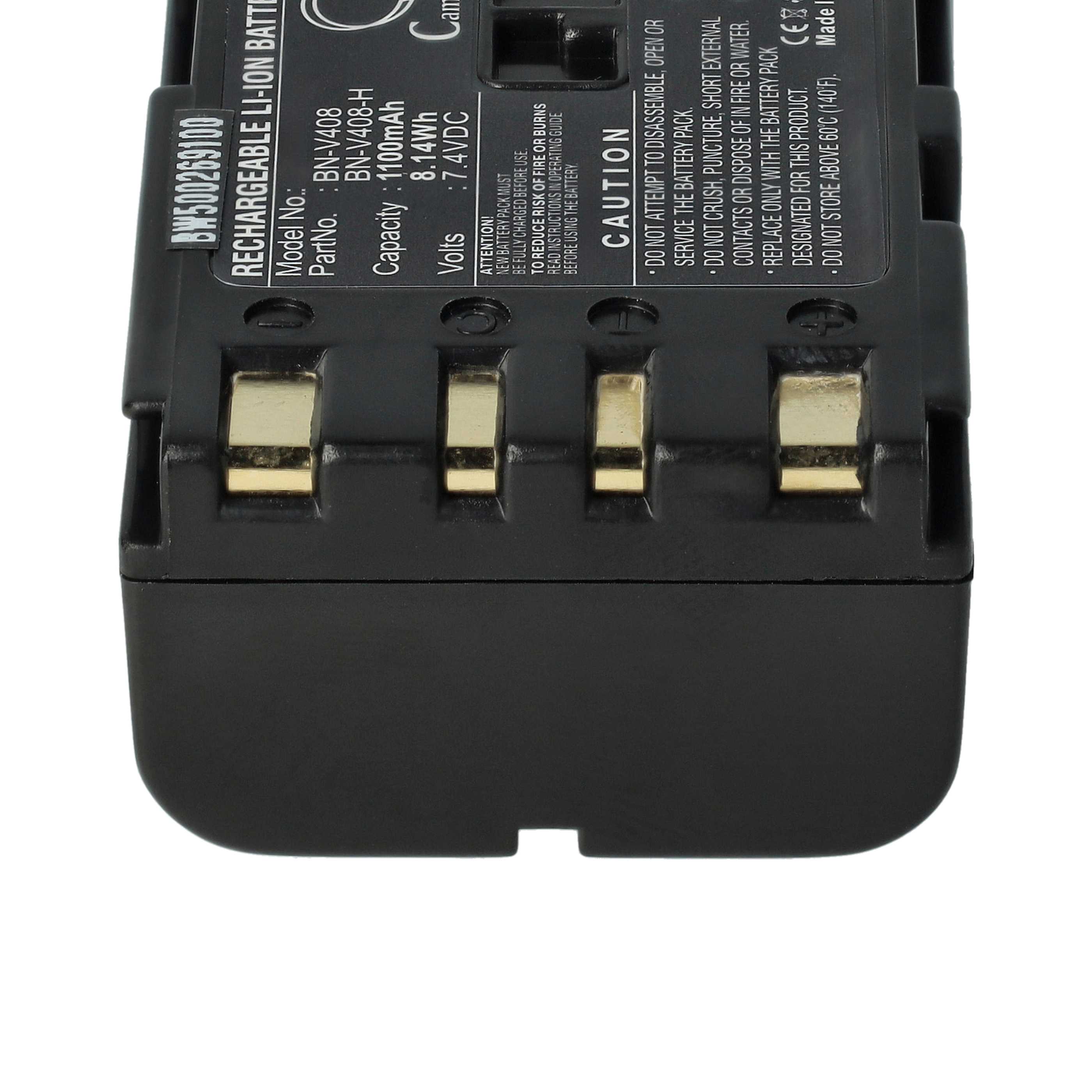 Videokamera-Akku (2 Stück) als Ersatz für JVC BN-V416, BN-V416U, BN-V408, BN-V408U - 900mAh 7,2V Li-Ion