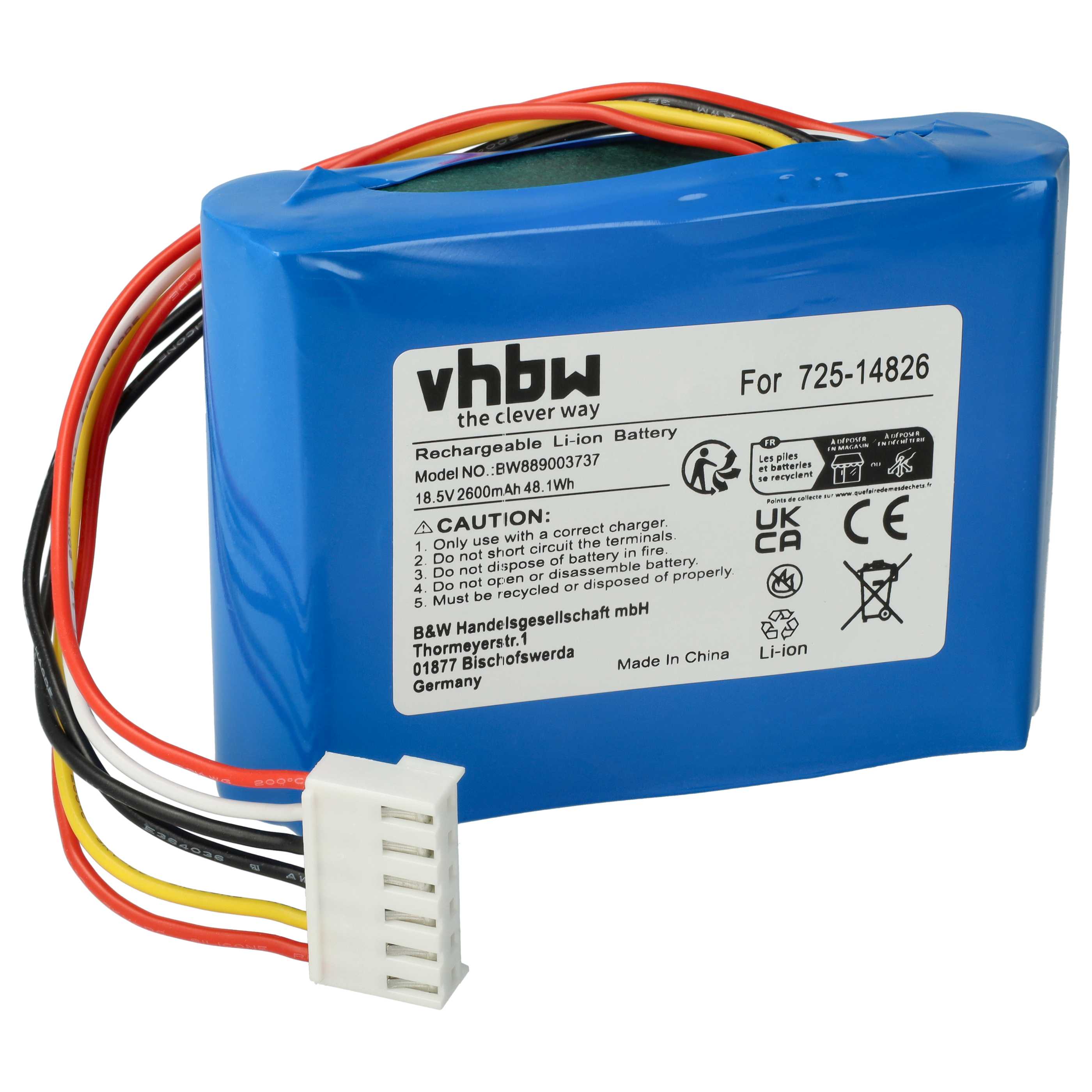 Akku 18,5V als Ersatz für Cub Cadet 725-14826, 725-14827, 725-18426, 753-11203, 753-11204 - 2600mAh Li-Ion