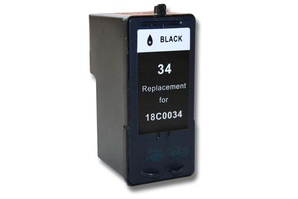 Cartucho tinta reemplaza Lexmark 34, 32, 18C0034, 18C0032 para impresora Lexmark - negro rellenado 22 ml