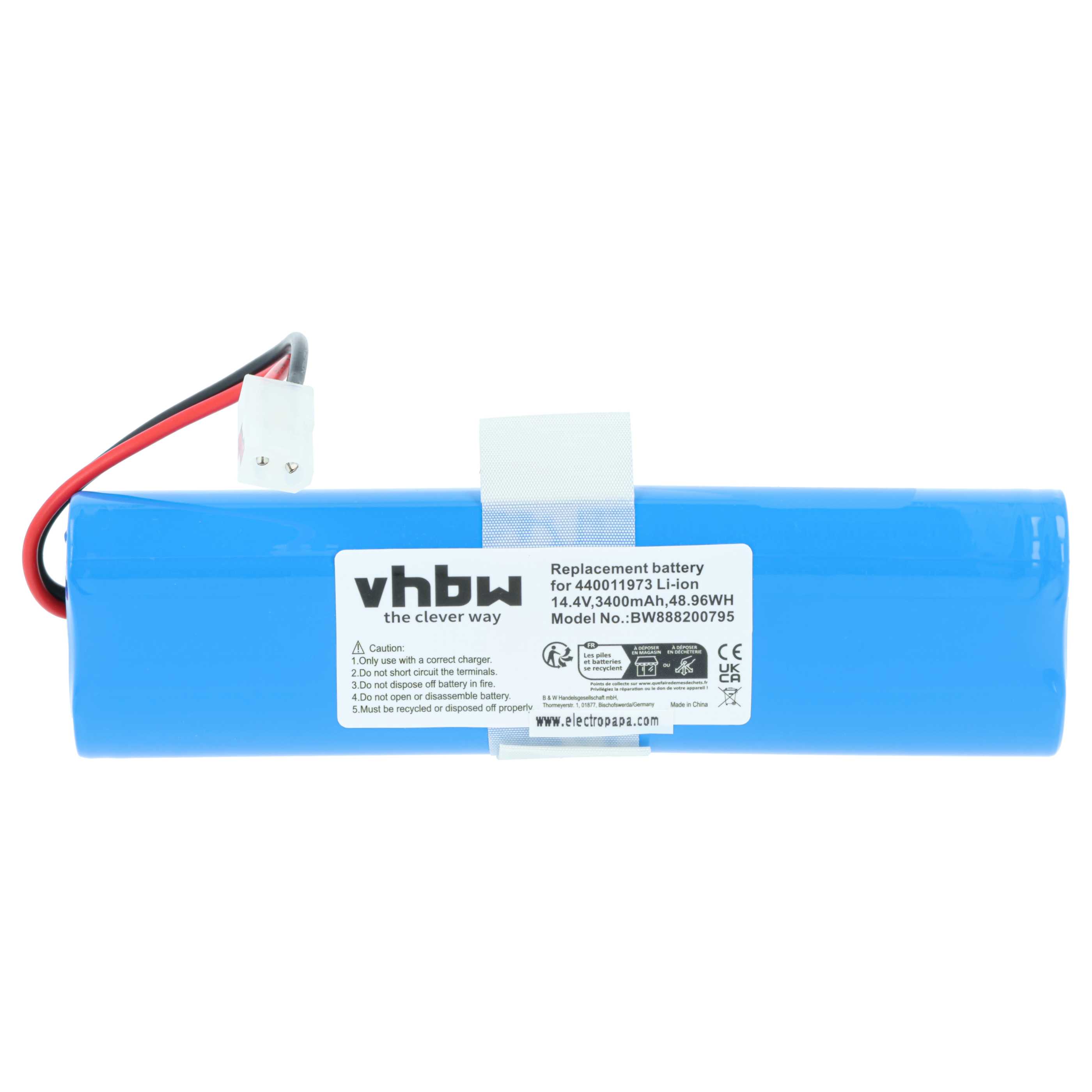 Batteria sostituisce Hoover 440011973 per robot aspiratore - 3400mAh 14,4V Li-Ion