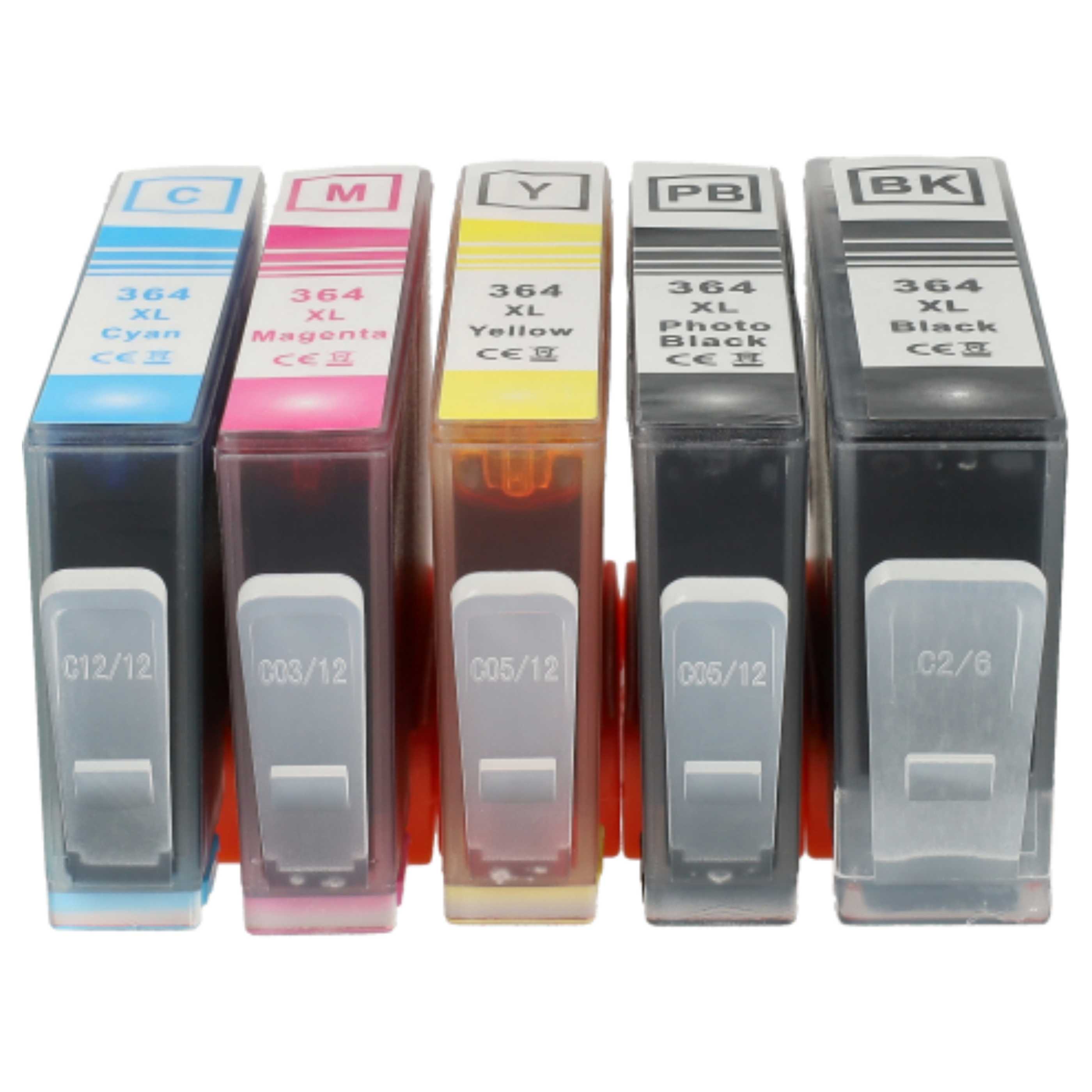 15x Ink Cartridges replaces HP CB321EE Black, 920XL, 920, 364XL 3070 Printer - B/C/M/Y + photo black