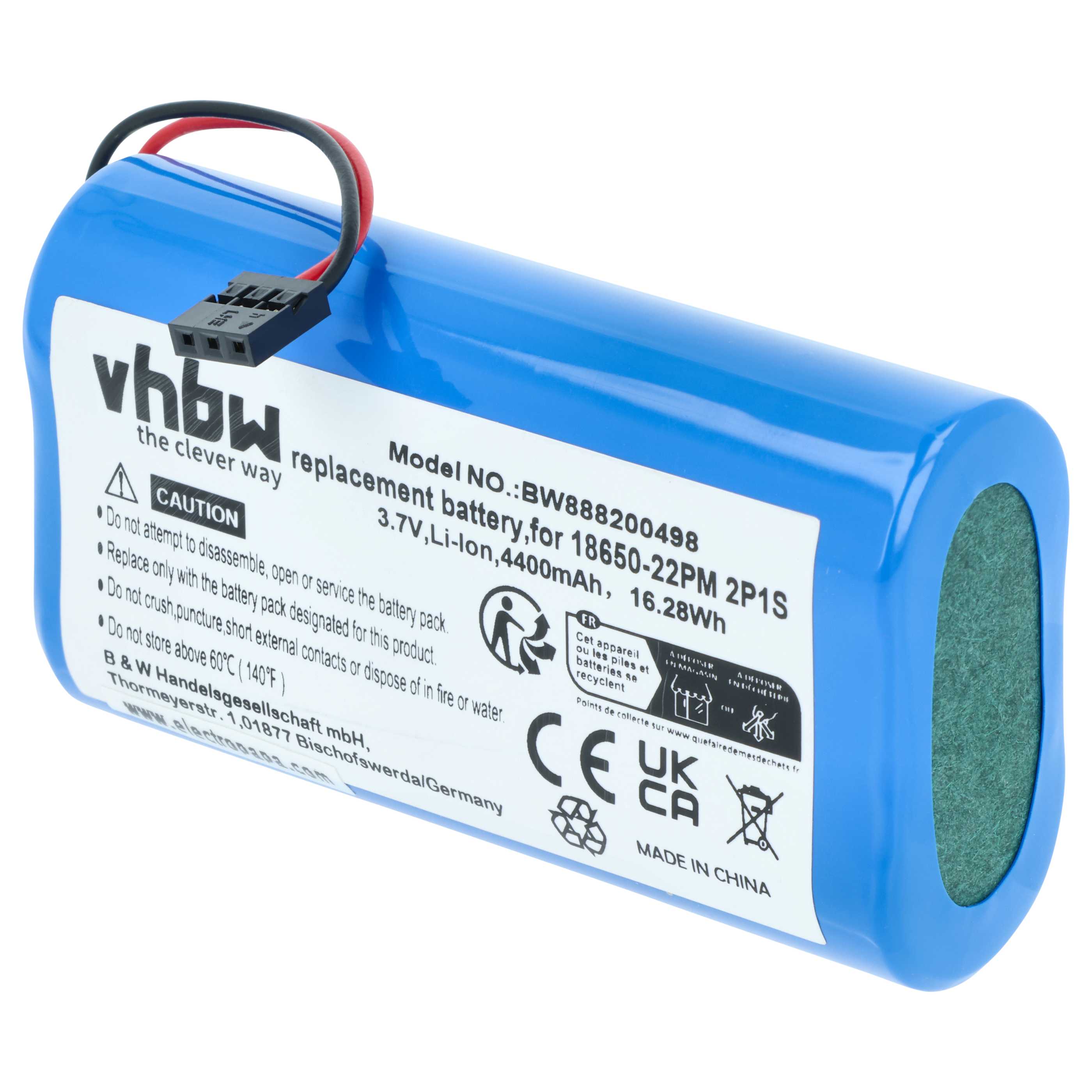 Taschenlampe-Akku passend für Trelock LS 950 - 4400mAh 3,7V Li-Ion