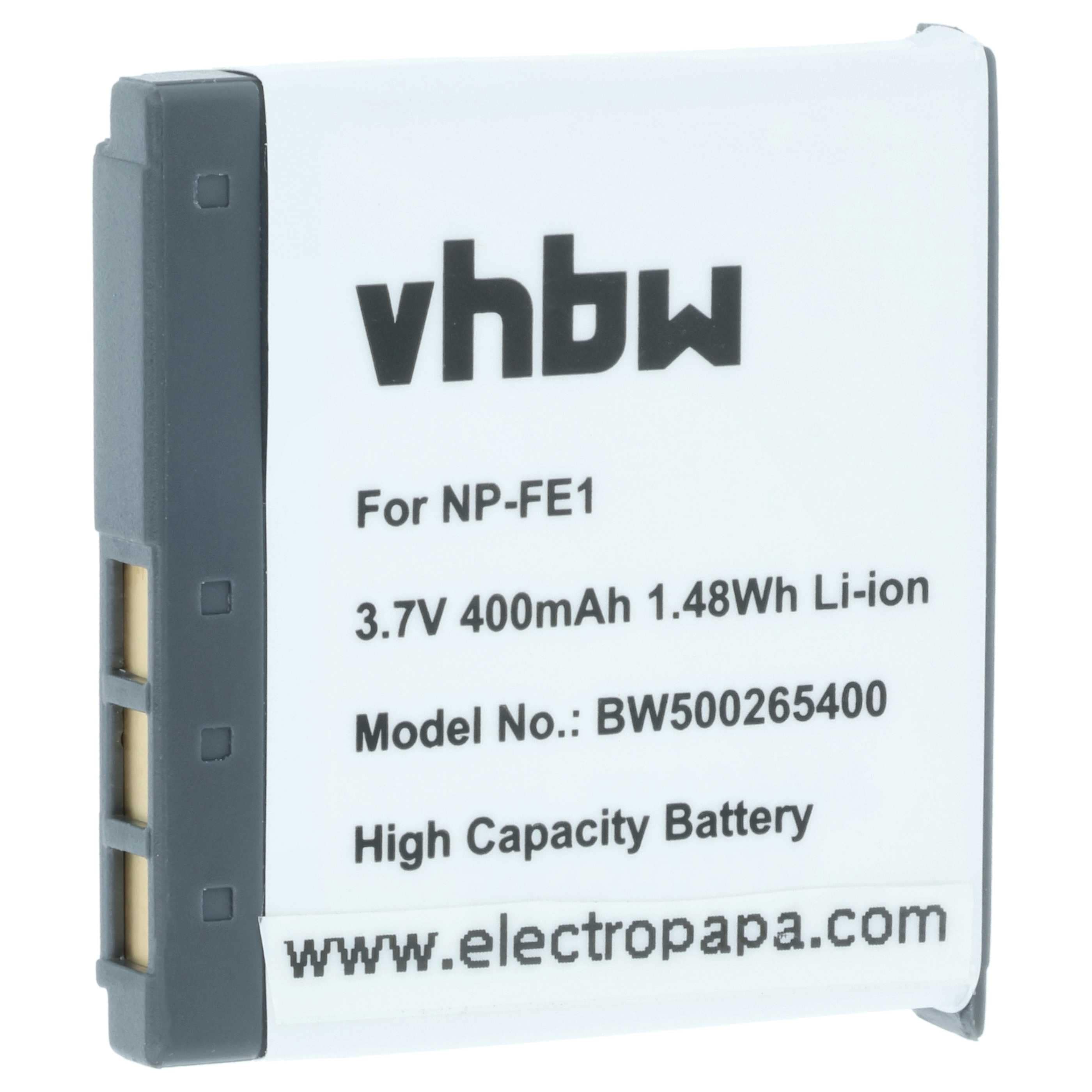 Battery replaces Sony NP-FE1 - 370mAh, 3.6V, Li-Ion