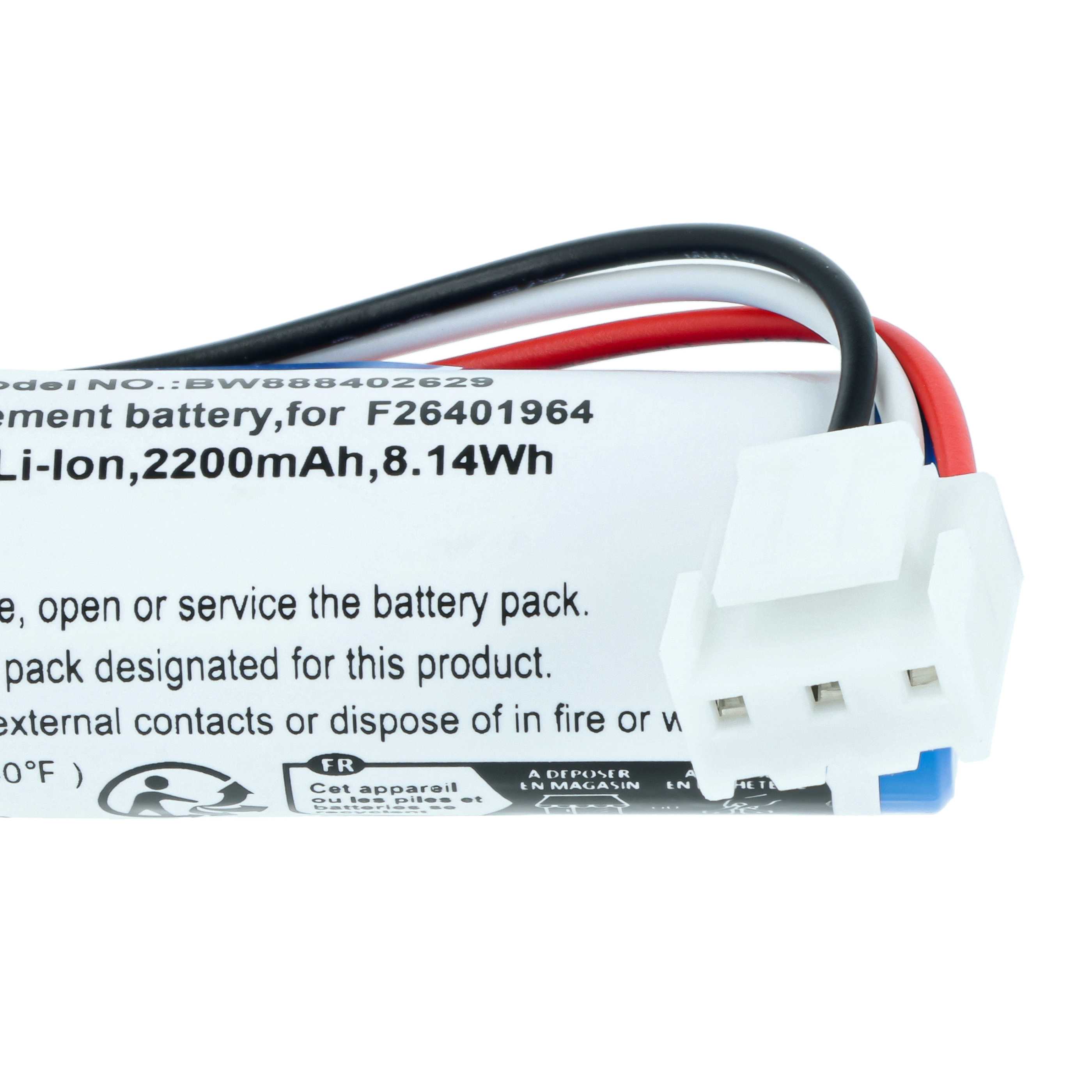 Batterie (5 pcs.) remplace Ingenico 296110884, 295006044 pour lecteur de carte Newland - 2200mAh 3,7V Li-ion