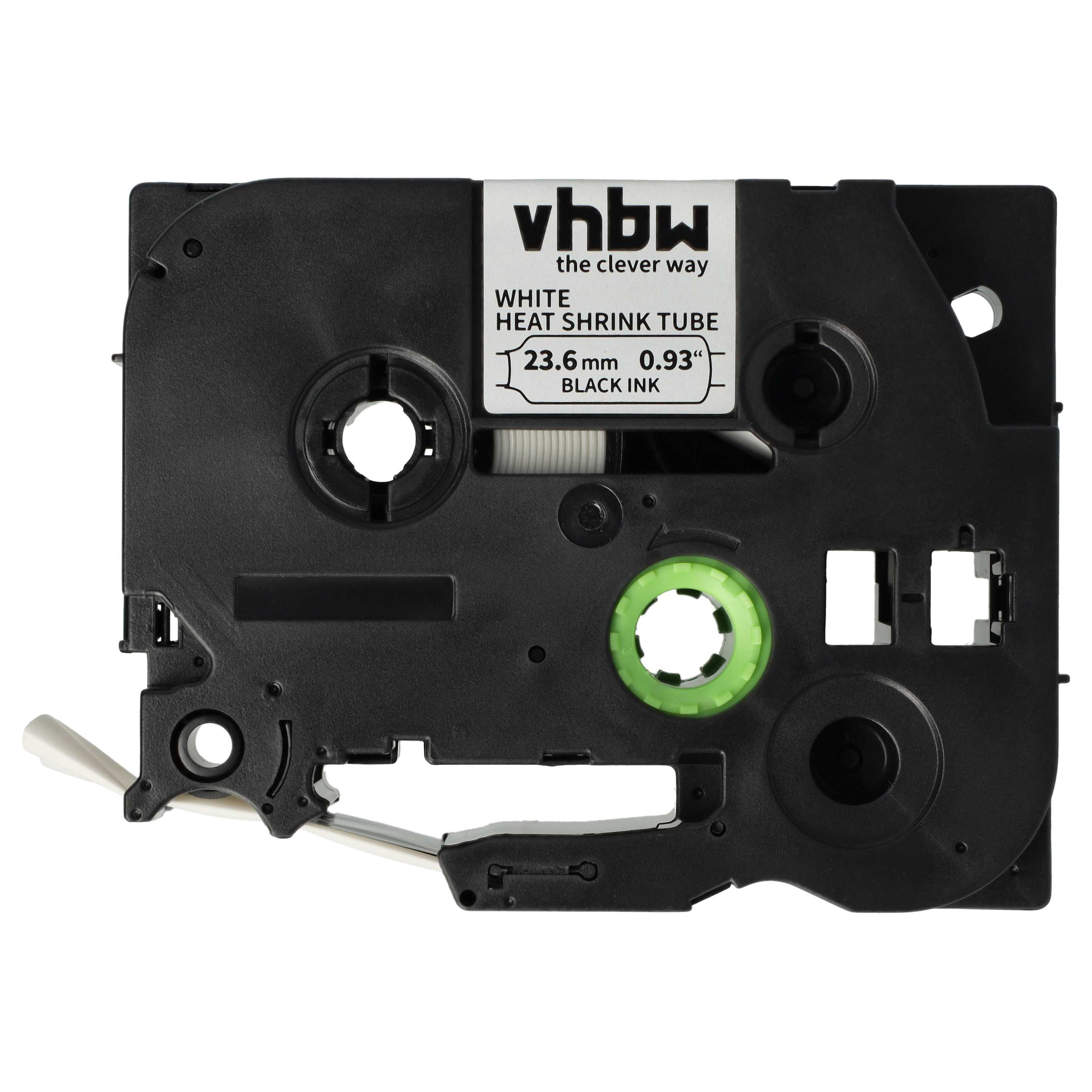 5x Label Tape replaces Brother HSE-251 - 23.6 mm Black to White, Heat Shrink Tape, 23.6 mm