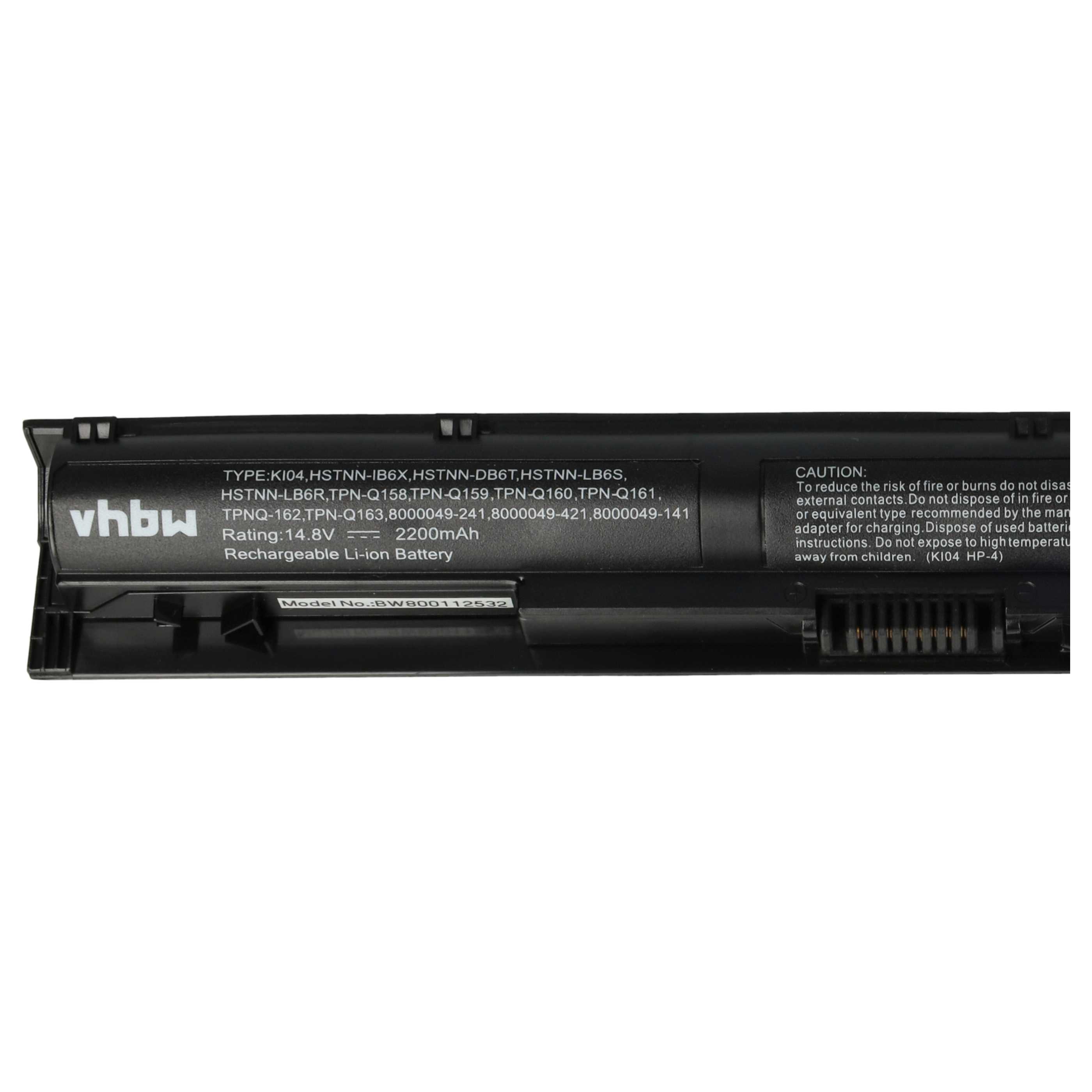 Akumulator do laptopa zamiennik HP 8000049-241, 8000049-421, 800009-141 - 2200 mAh 14,8 V Li-Ion, czarny