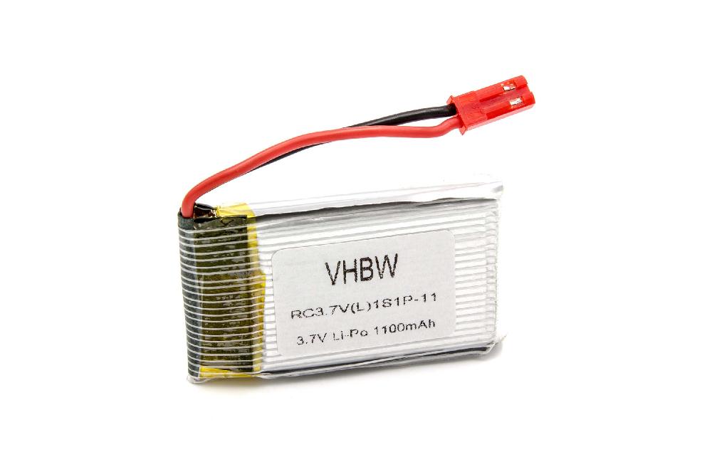 Batterie pour Walkera Dragonfly HM 5G4 pour modèle radio-télécommandé - 1100mAh 3,7V Li-polymère, JST