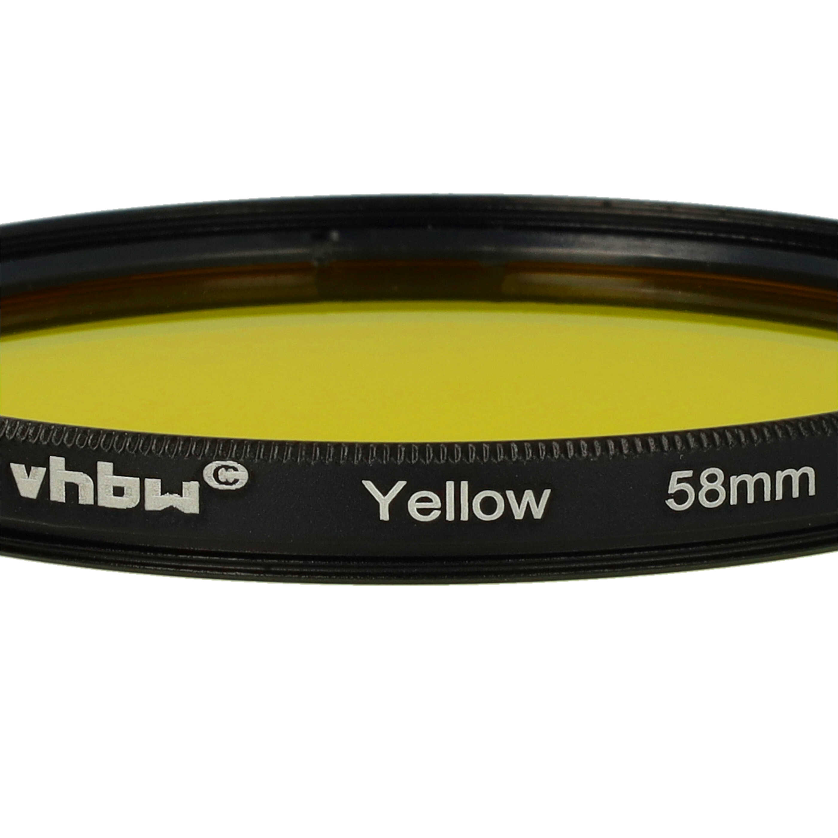 Filtr fotograficzny na obiektywy z gwintem 58 mm - filtr żółty