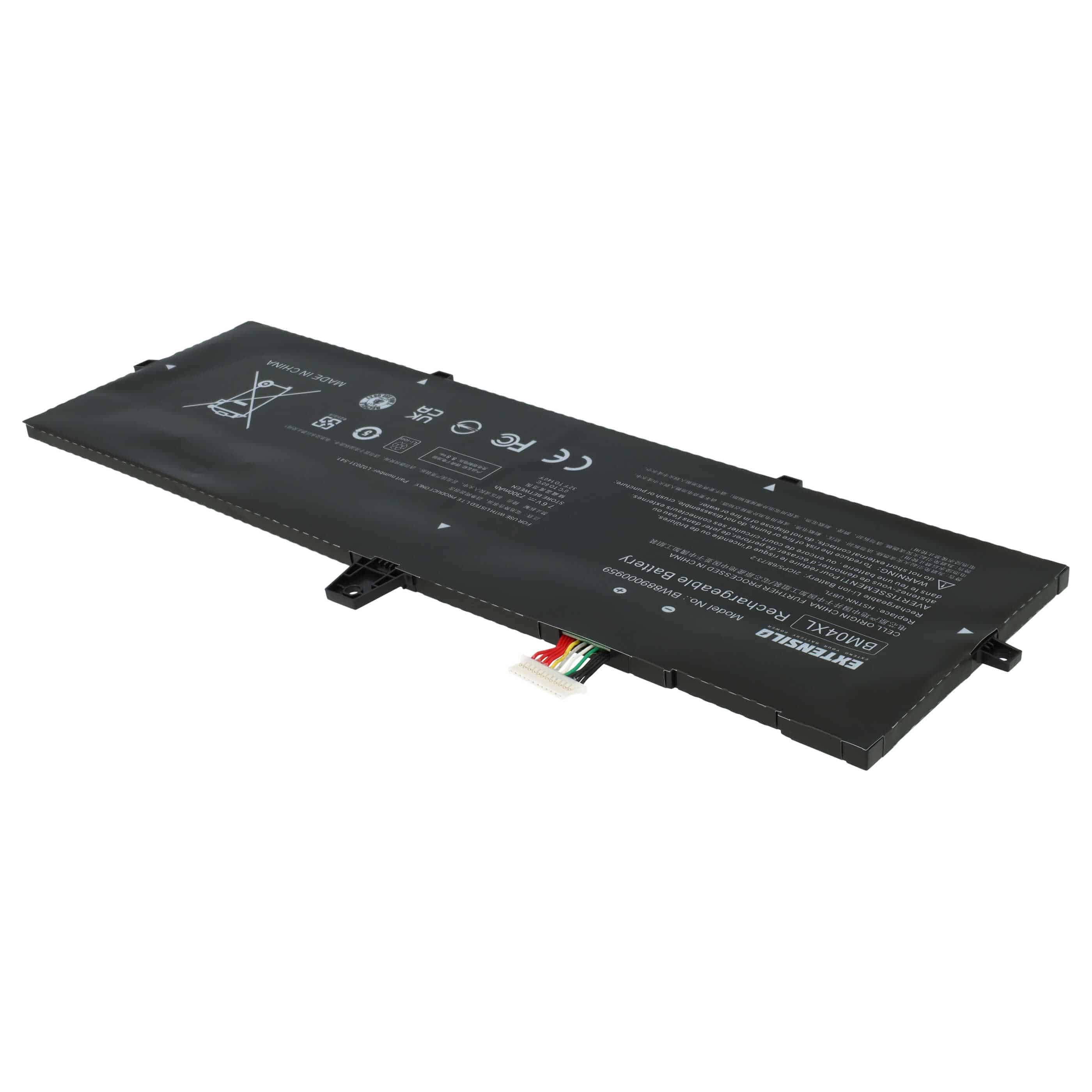 Batterie remplace HP HSTNN-DB8L, BM04XL, BM04056XL, HSTNN-UB7L pour ordinateur portable - 7300mAh 7,6V Li-ion