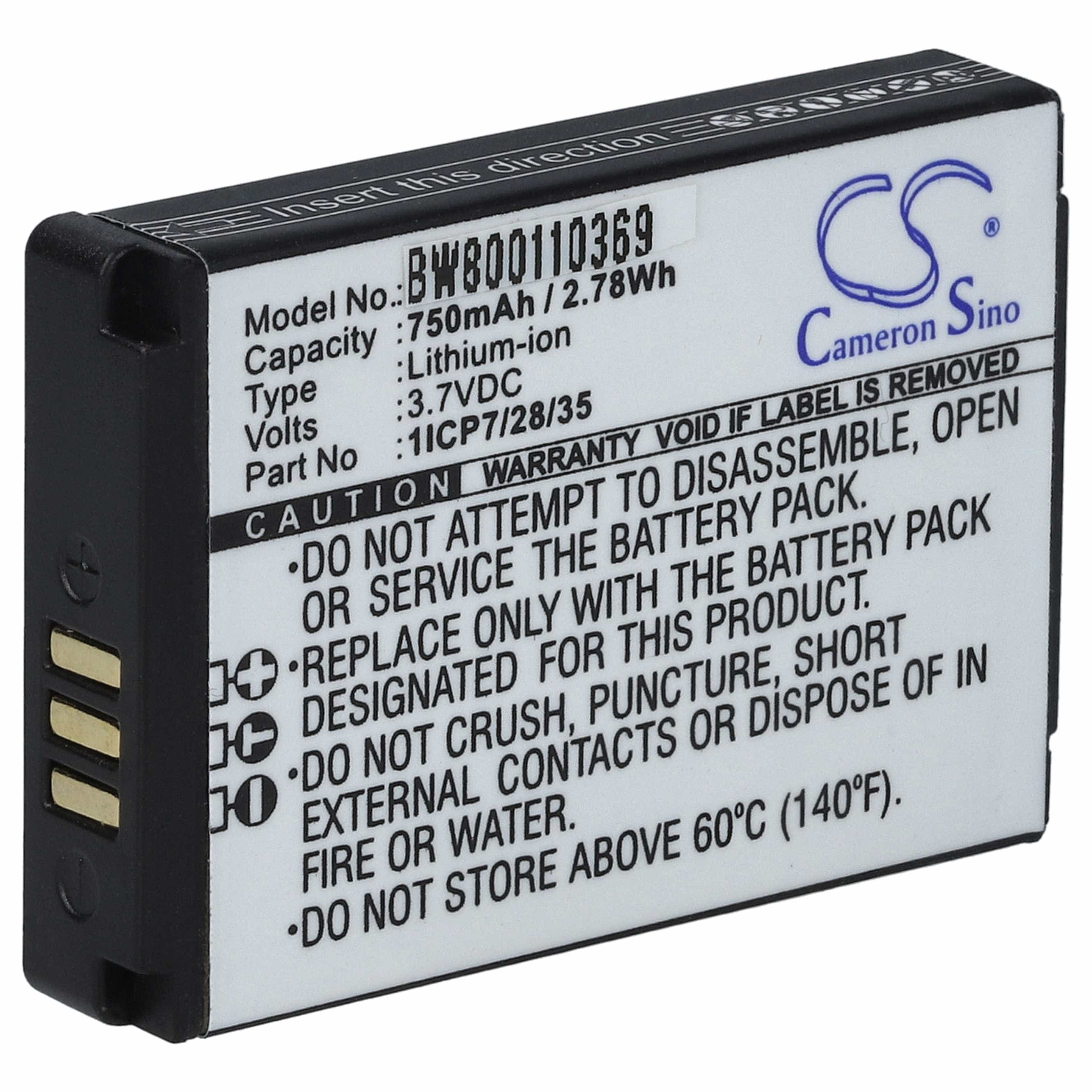 Akumulator do słuchawek bezprzewodowych zamiennik Parrot 1ICP7/28/35, PF56100, MH46671 - 750 mAh 3,7 V Li-Ion