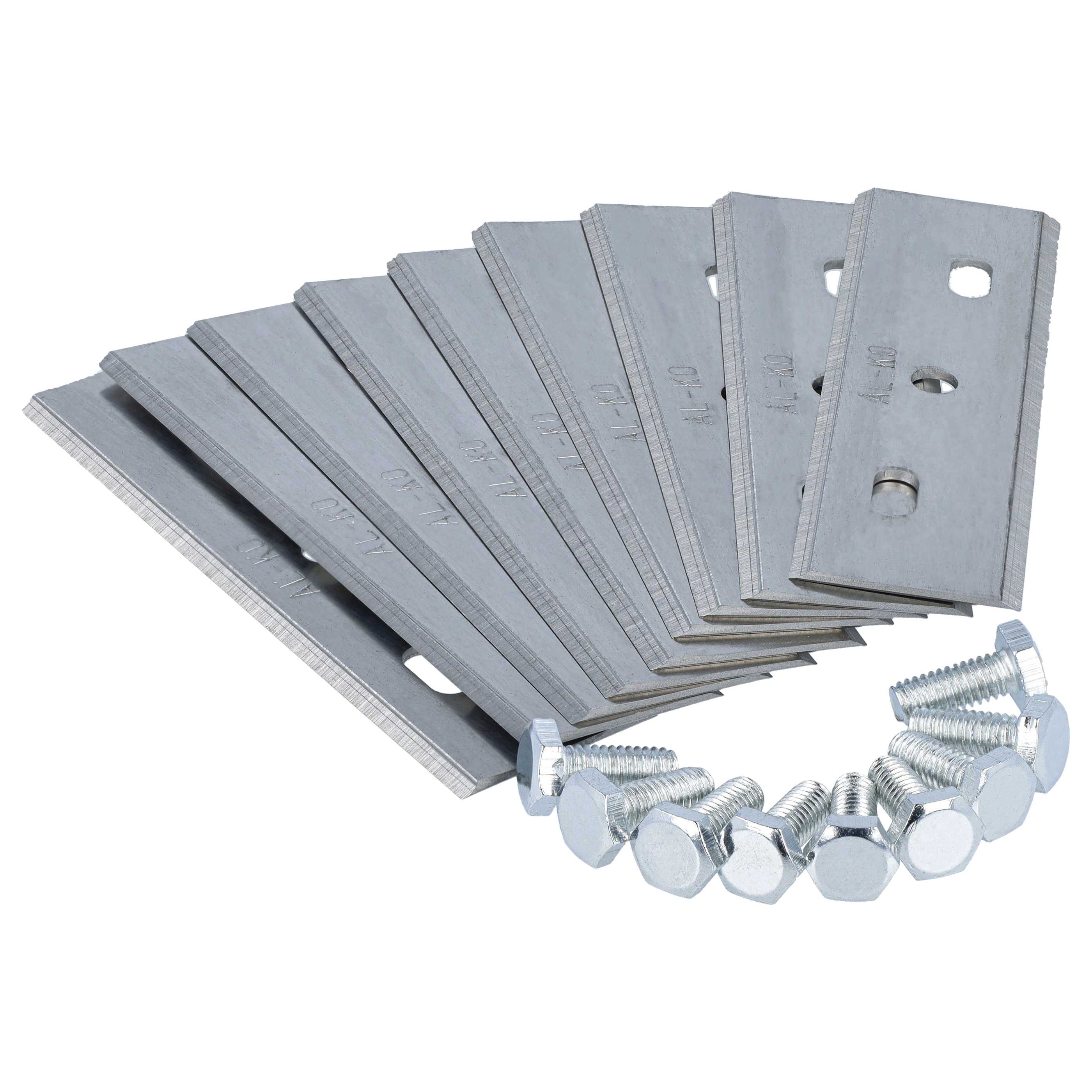 9x Messer als Ersatz für Al-Ko 127465 Rasenmäher - Klinge, Metall, silber
