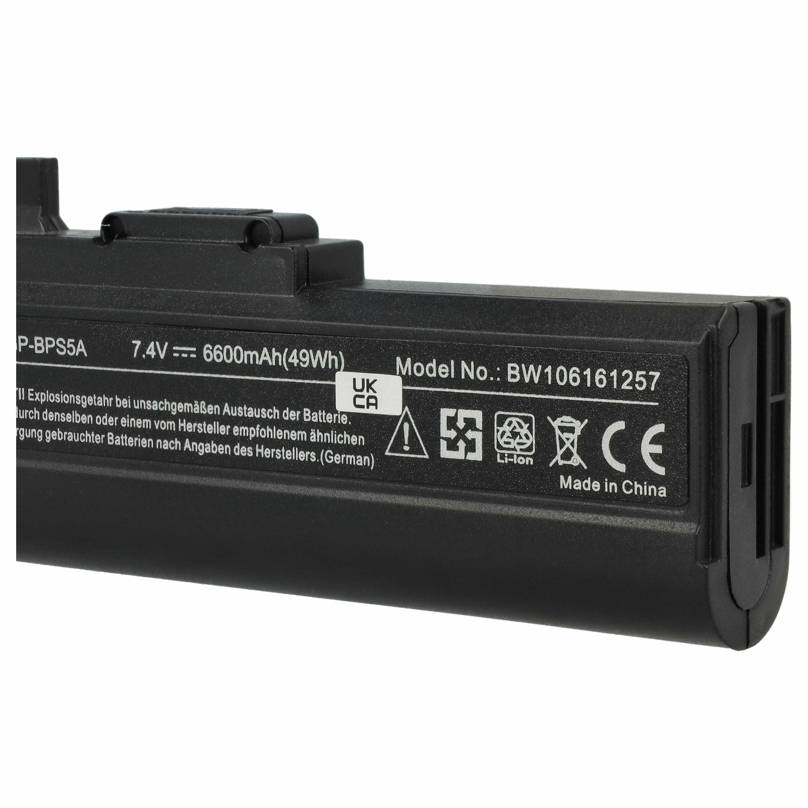 Akumulator do laptopa zamiennik Sony VGP-BPS5, VGP-BPL5, VGP-BPL5A, VGP-BPS5A - 6600 mAh 7,4 V Li-Ion, czarny