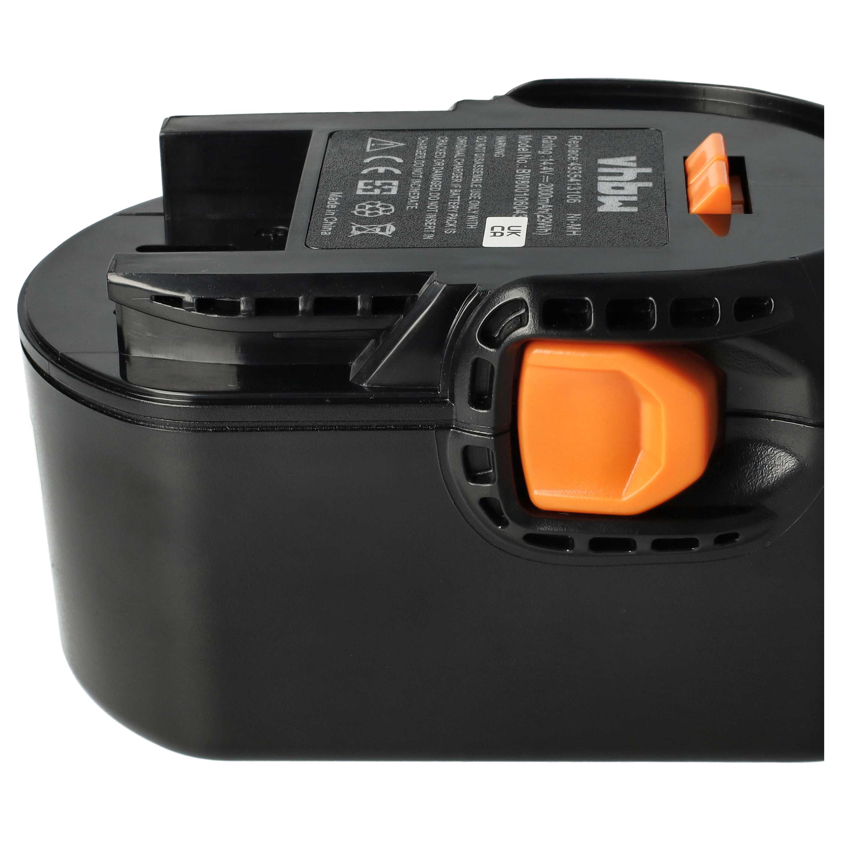 Batterie (3 pcs.) remplace AEG 4935413106, 4935416790, B1414G, B1415R outil électrique Würth - 2Ah 14,4V NiMH