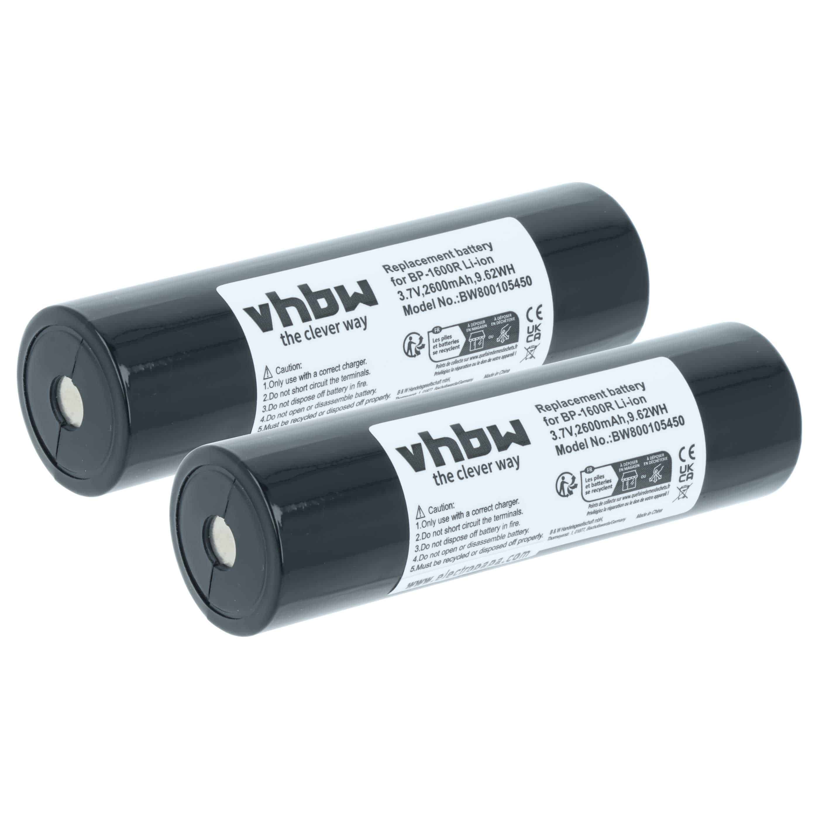 Mini Disc 2x Battery replaces AD-MS10BT, NB-111, BP-1600R, NB111 - 2600 mAh 3.7 V Li-Ion
