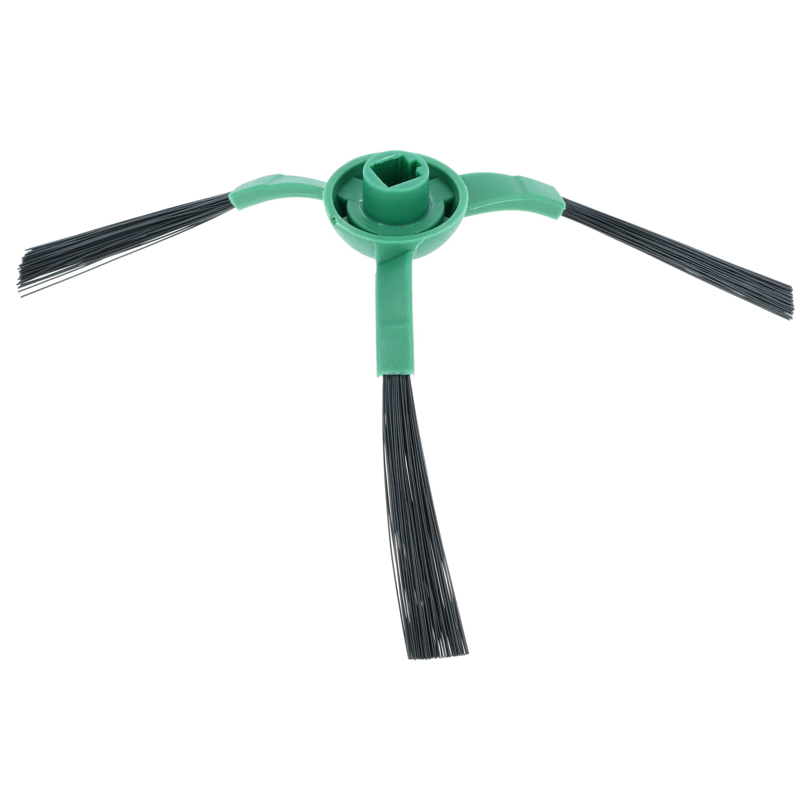 3x Side Brush suitable for iRobot Roomba Robot Vacuum Cleaner - 3-armed, black, green