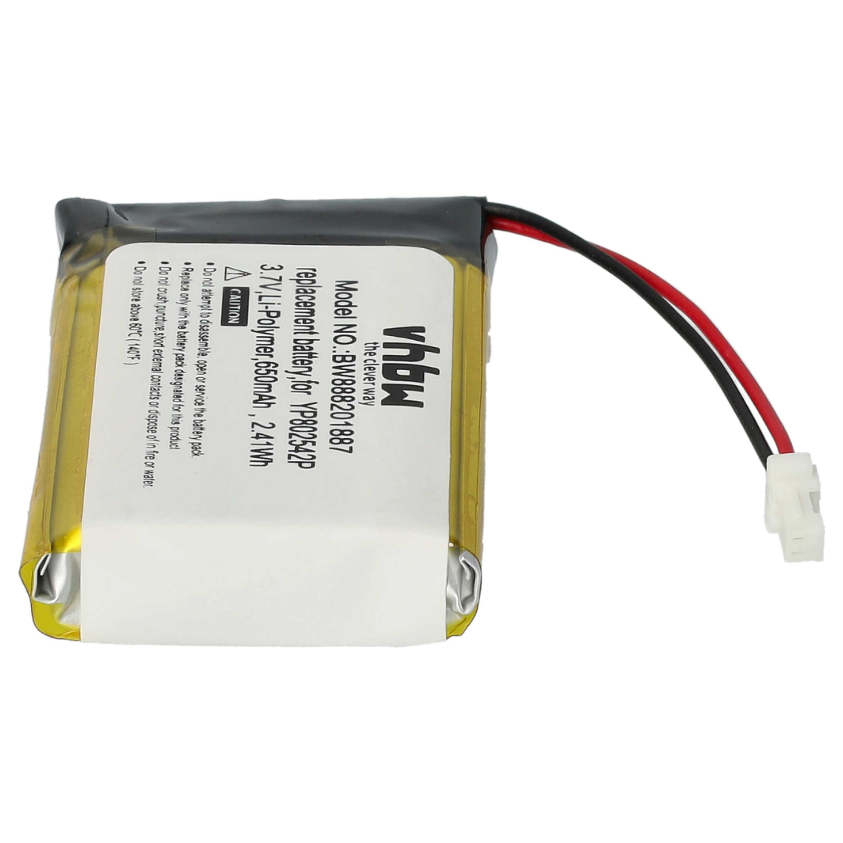 2x Akumulator do słuchawek bezprzewodowych zamiennik Sena YP802542P - 650 mAh 3,7 V LiPo