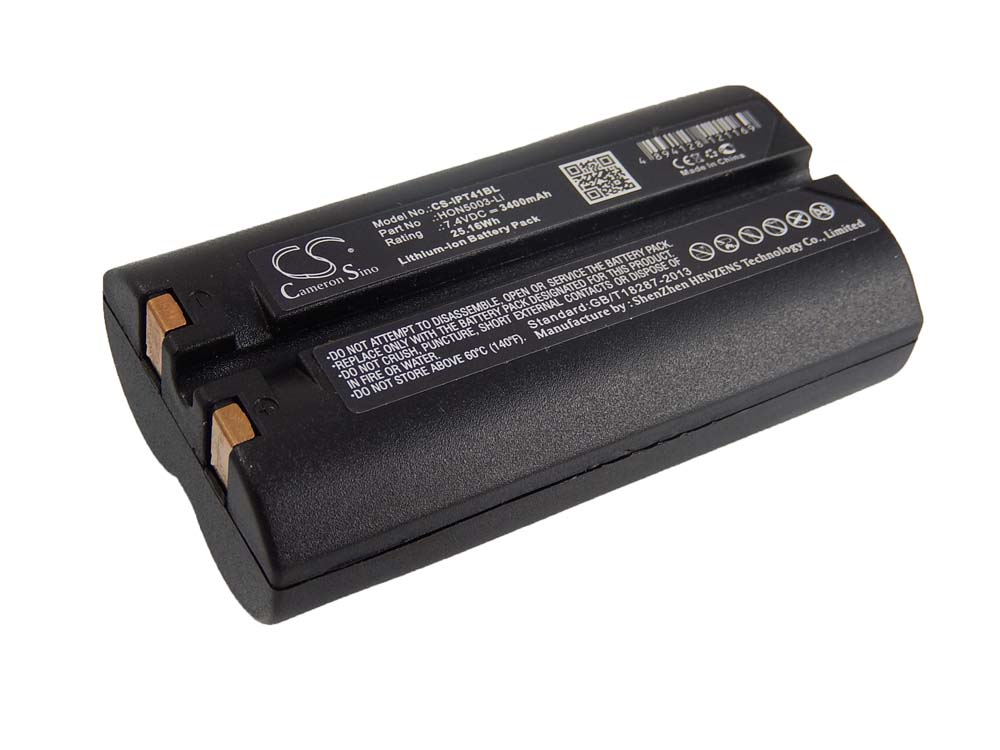 Batterie remplace Honeywell HON5003-Li pour scanner de code-barre - 3400mAh 7,4V Li-ion