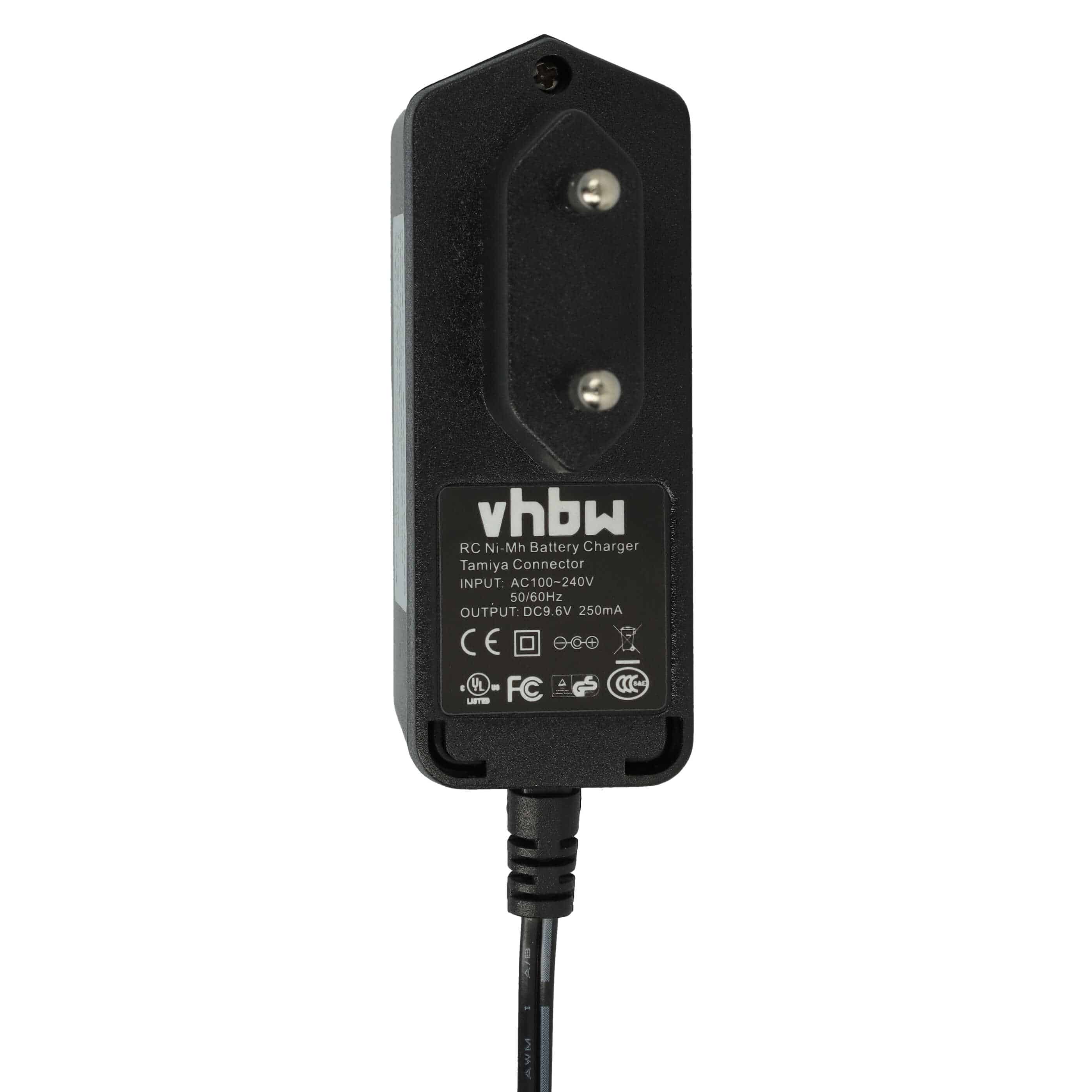 Chargeur pour batterie NiMH Tamiya Mini, modélisme RC - 200 cm 9,6 V / 0,25 A