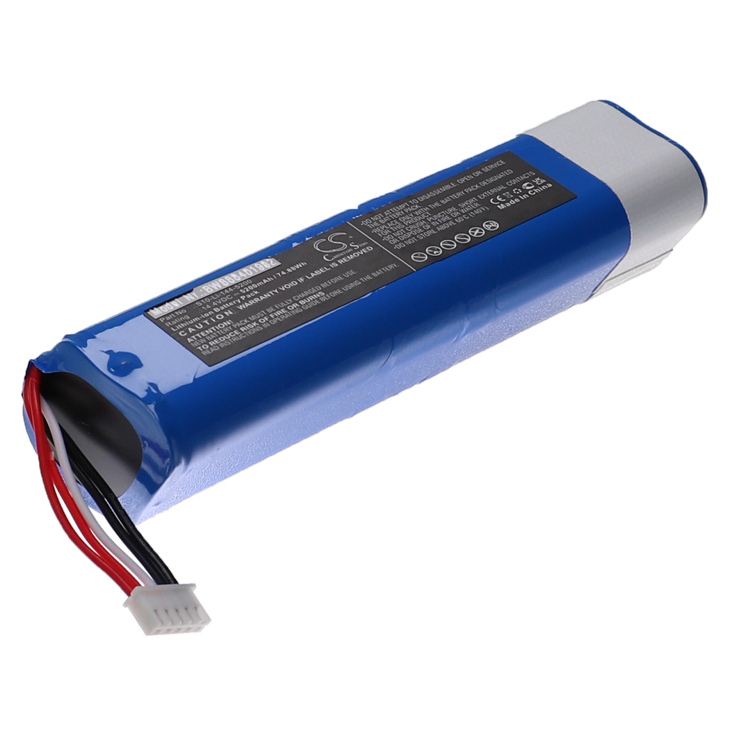 Batteria sostituisce Ecovacs 201-1913-4200 per robot aspiratore Ecovacs - 5200mAh 14,4V Li-Ion blu