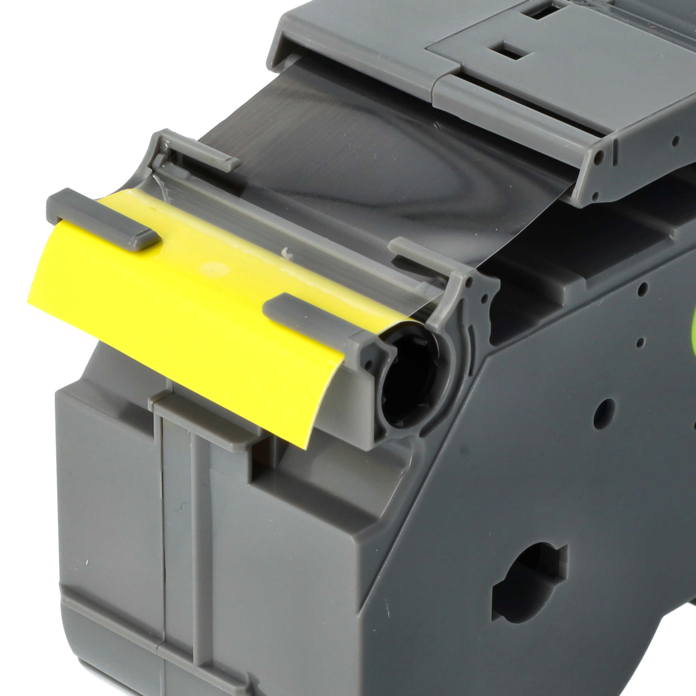 Label Tape as Replacement for Brother HGE-661 - 36 mm Black to Yellow, plastic