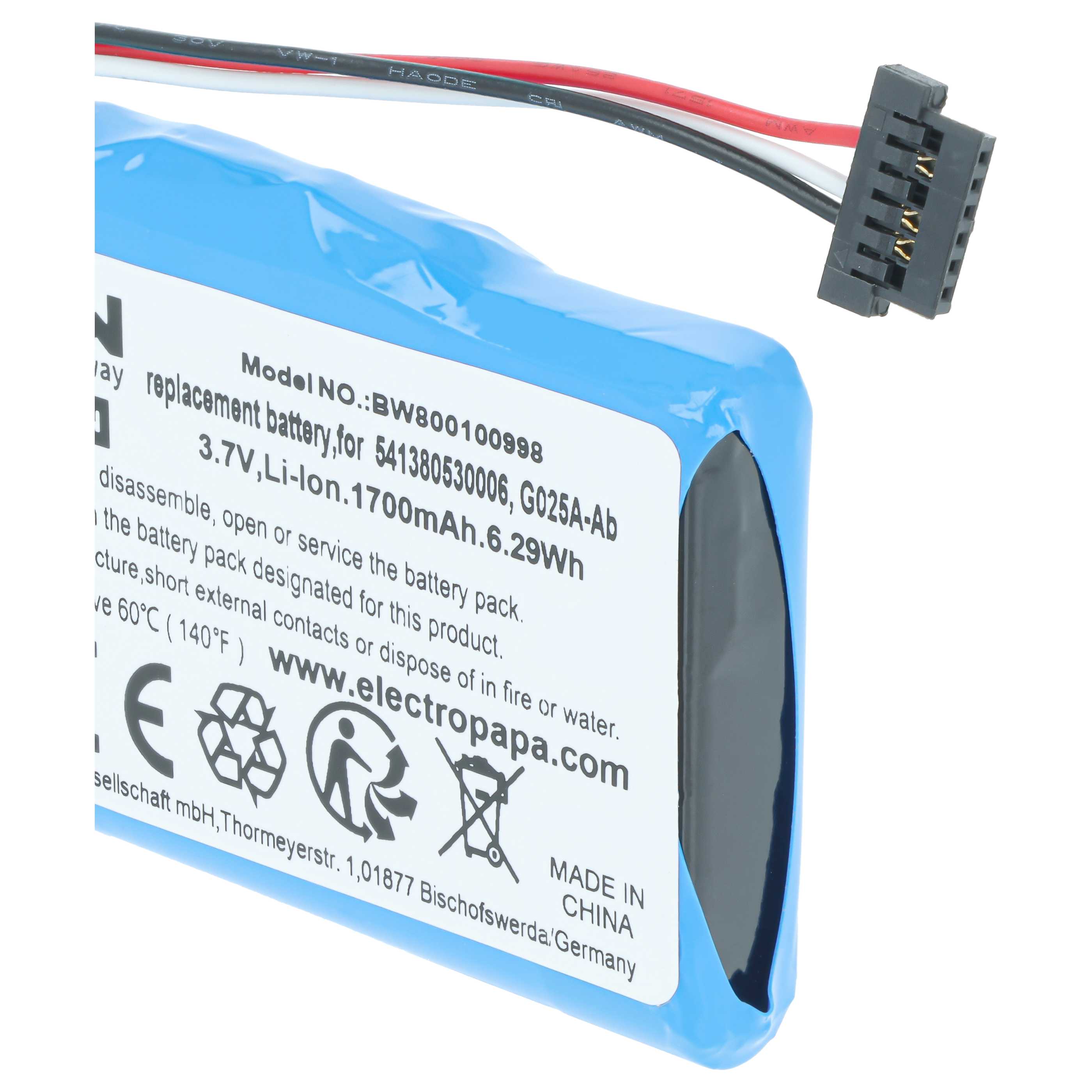 Batería recargable GPS - 1700 mAh 3,7 V Li-Ion