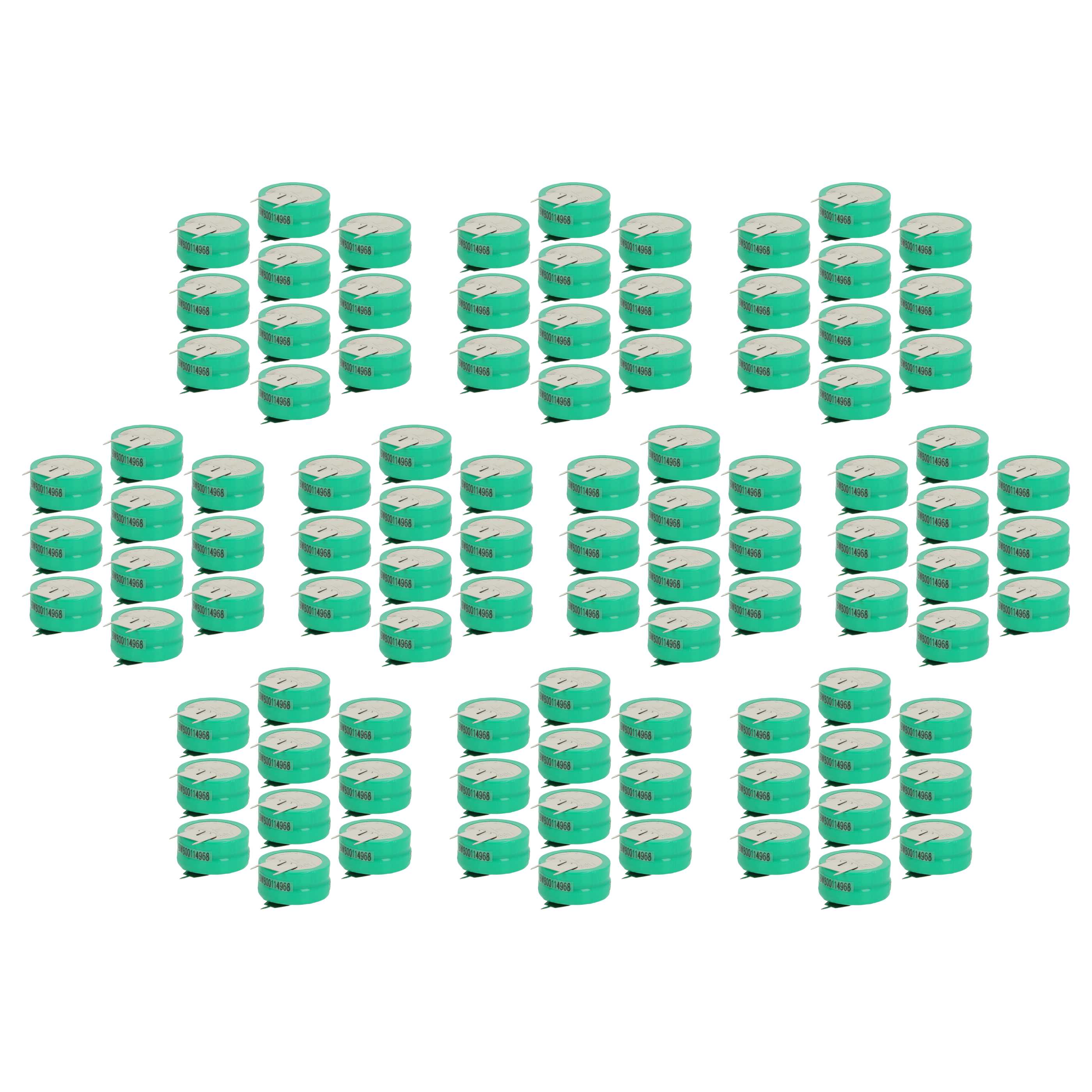 100x Button Cell Battery Type 2/V250H 3 Pins for Model Building Solar Lamps etc. - 250 mAh 2.4 V NiMH