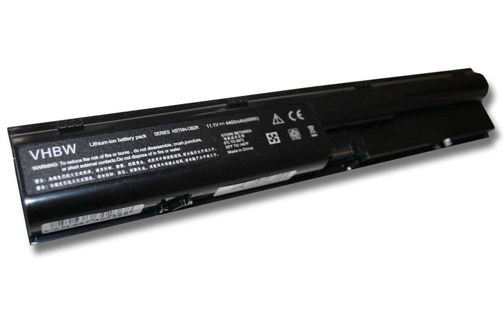 Batterie remplace HP 633733-1A1, 633733-151, 3ICR19/66-2 pour ordinateur portable - 4400mAh 11,1V Li-ion, noir