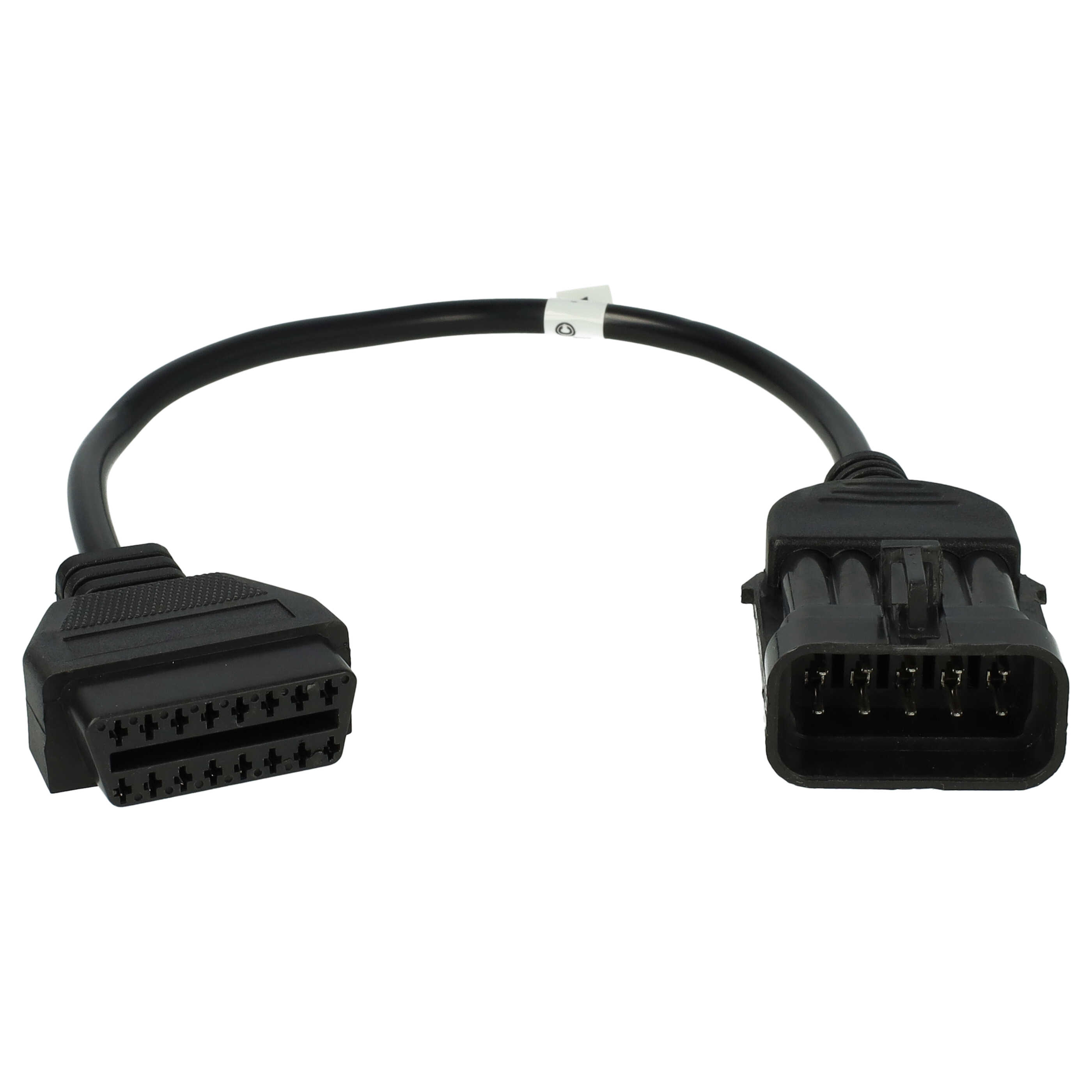 vhbw OBD2 Adapter 10Pin-OBD1 auf OBD2 für Opel -Bj 1997 Astra, Calibra, Corsa, Kadett