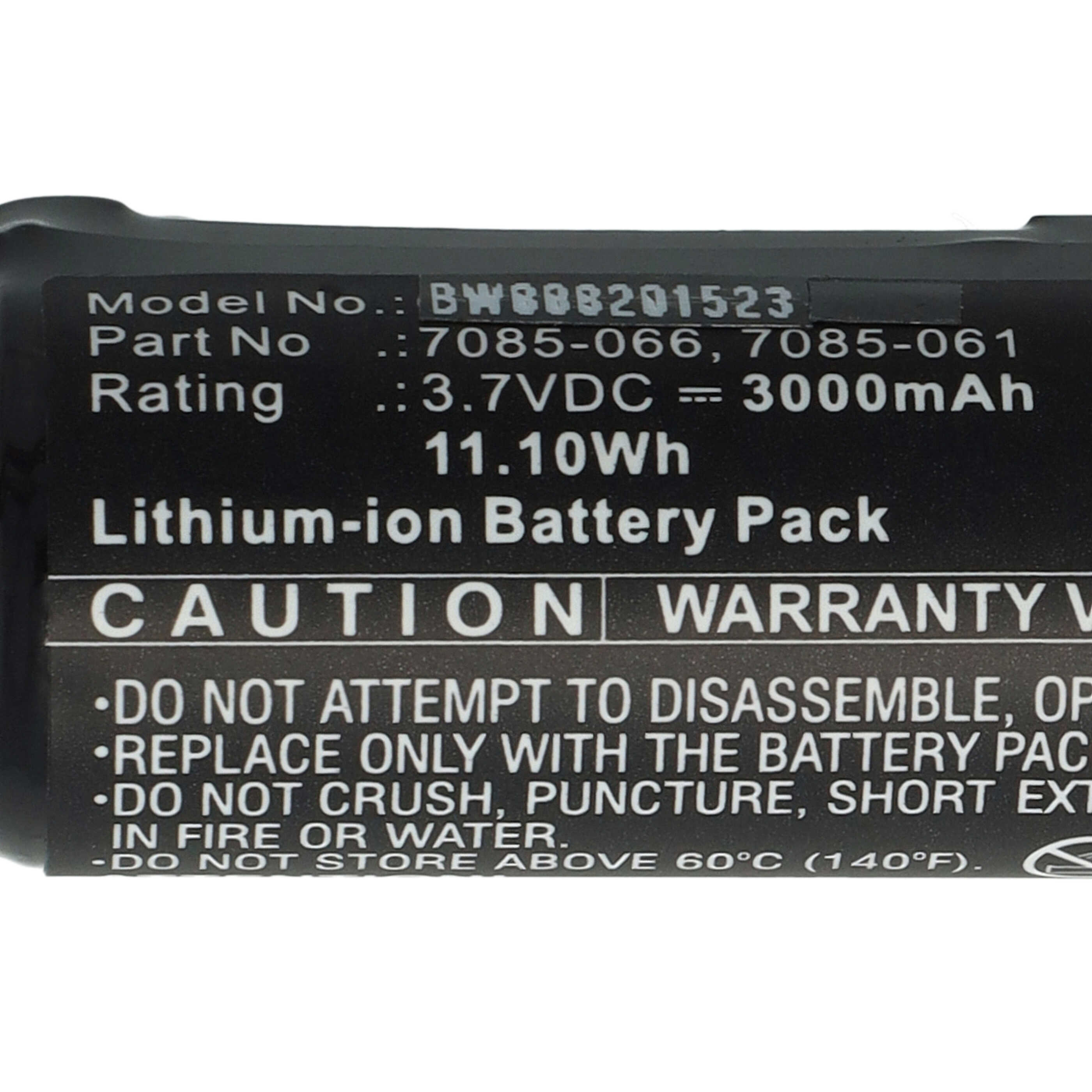Batterie remplace Wolf Garten 7085-918, 7085-061, 7085-066 pour outil de jardinage - 3000mAh 3,7V Li-ion