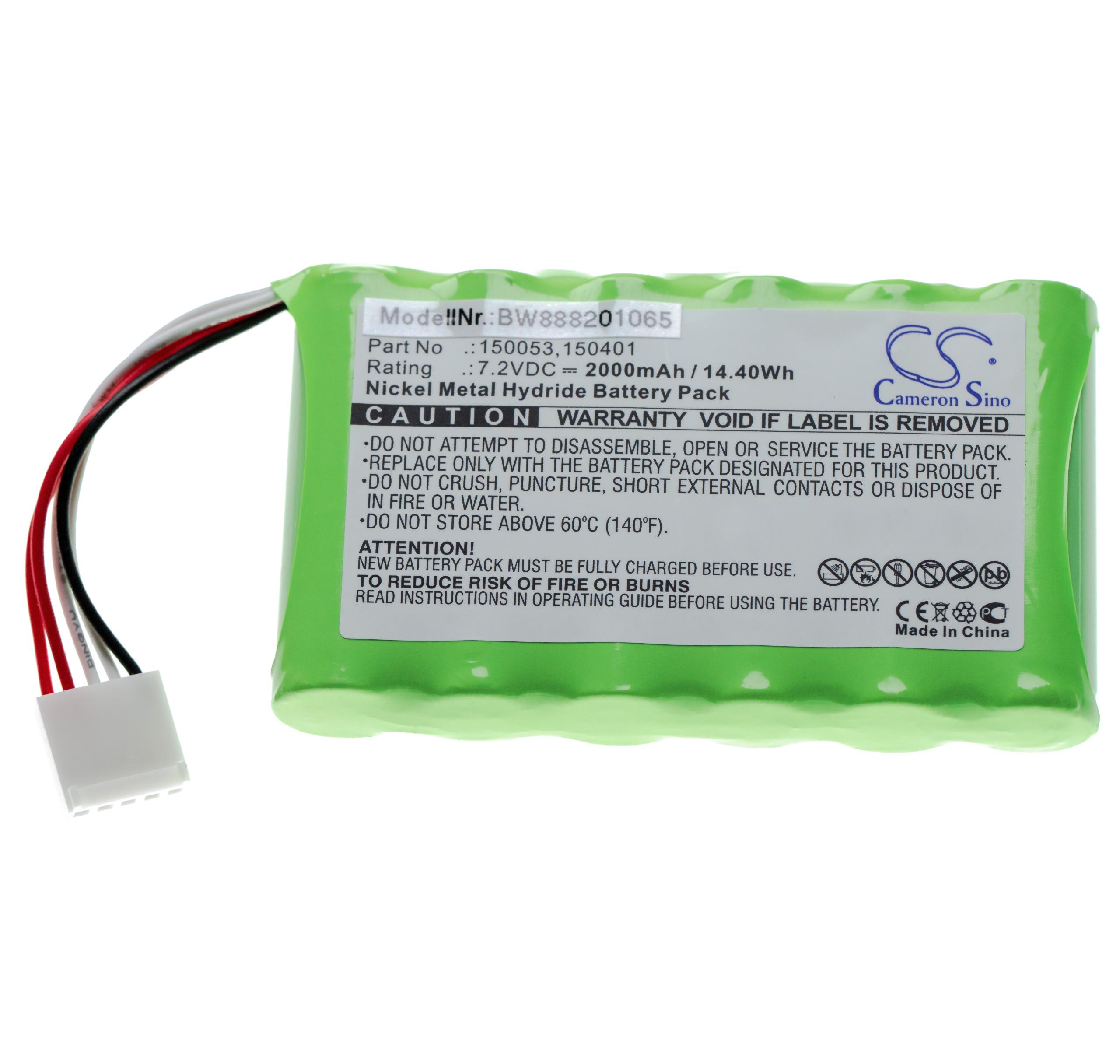 Laser Battery Replacement for Ideal 150053, 150401 - 2000mAh 7.2V NiMH