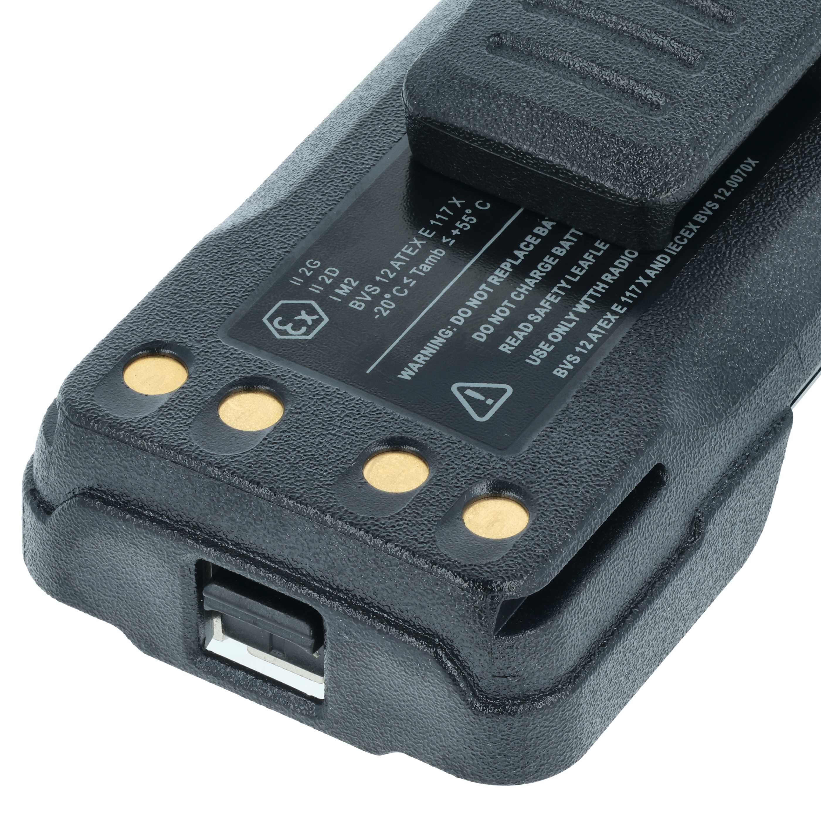 Radio 2x Battery replaces Motorola NNTN8359A, NNTN8359, NNTN8359C - 2000 mAh 7.4 V Li-Ion + Belt Clip