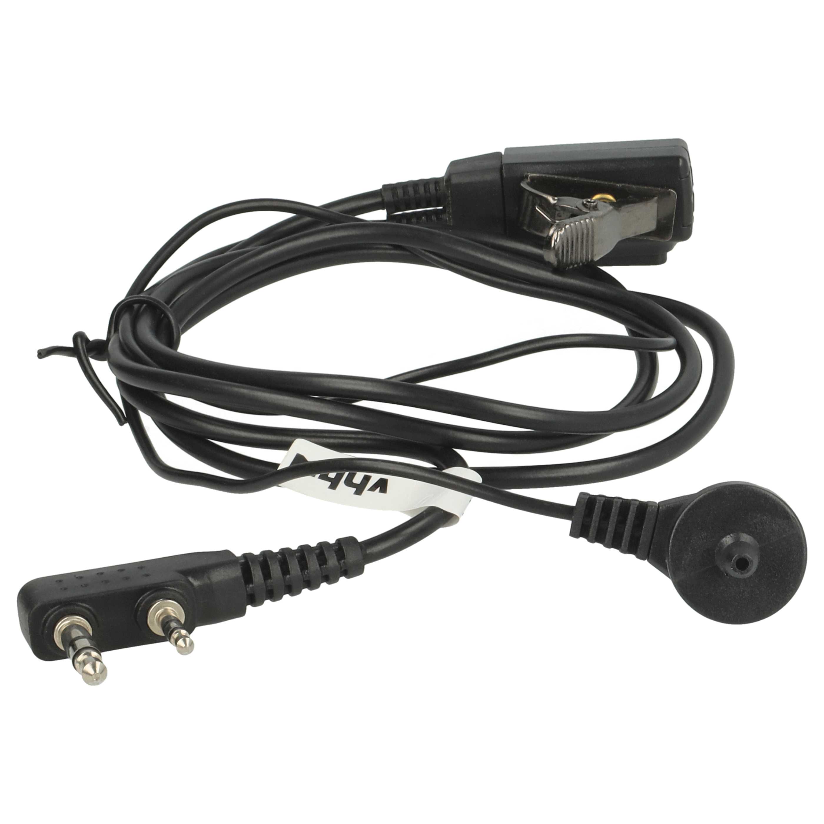 Auriculares para transceptor Kenwood, Baofeng Pro-Talk + botón llamada + clip + tubo acústico transparente
