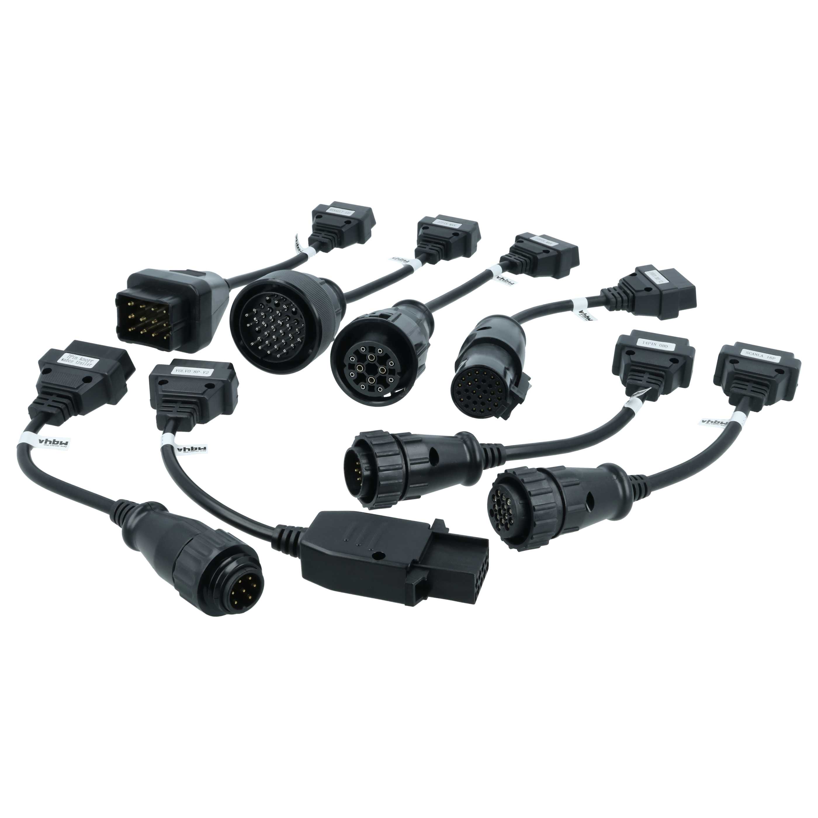 8x Lot d'adaptateurs (kit) OBD1 vers OBD2 pour camion Renault